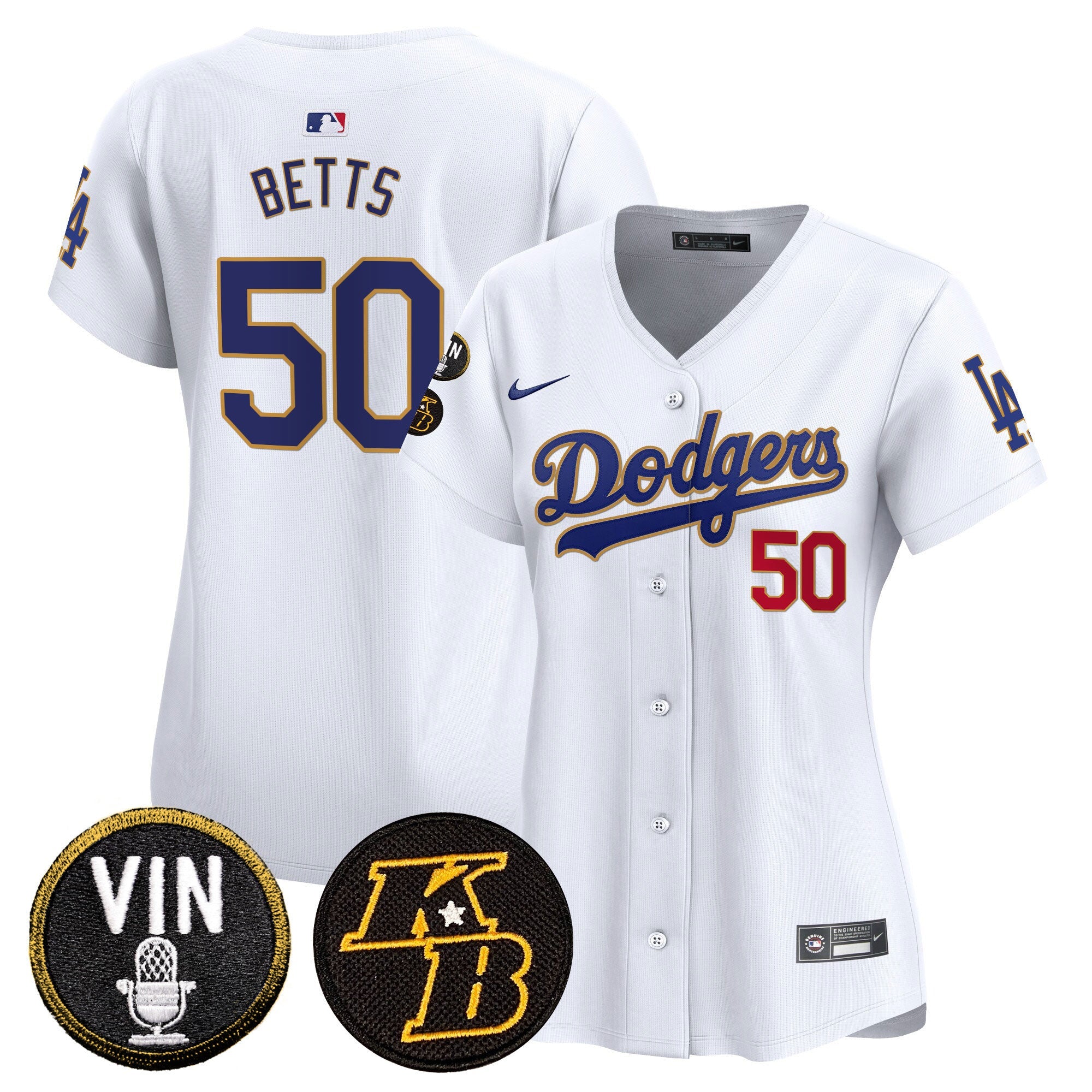 Women’s Vin & Kobe Patch Gold Trim Vapor Premier Limited Jersey