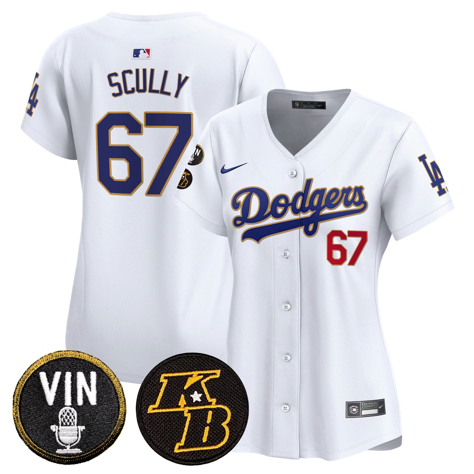 Women’s Vin & Kobe Patch Gold Trim Vapor Premier Limited Jersey