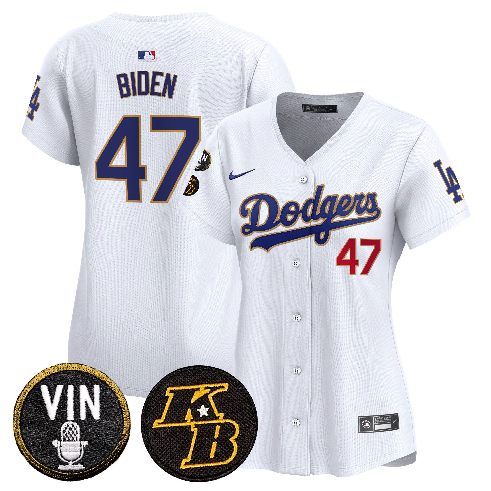 Women’s Vin & Kobe Patch Gold Trim Vapor Premier Limited Jersey