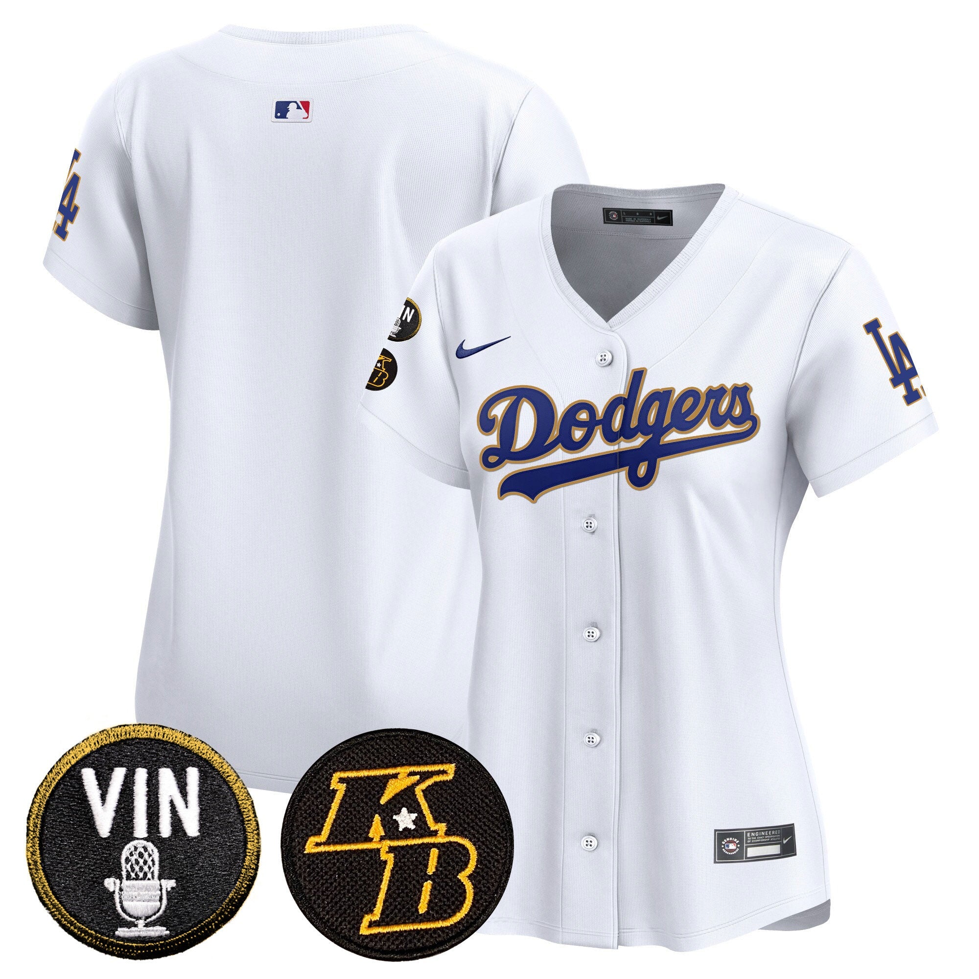Women’s Vin & Kobe Patch Gold Trim Vapor Premier Limited Jersey