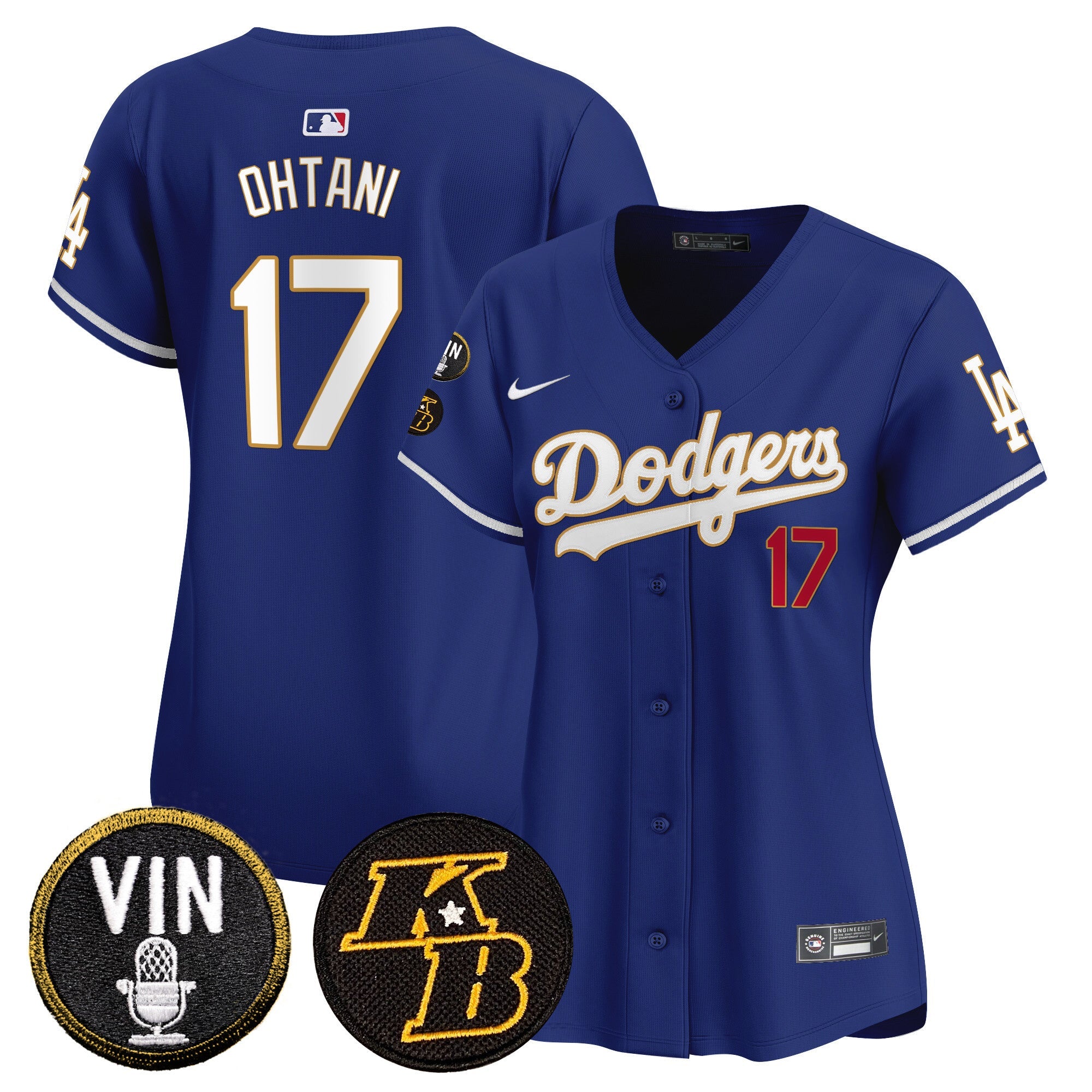 Women’s Vin & Kobe Patch Gold Trim Vapor Premier Limited Jersey