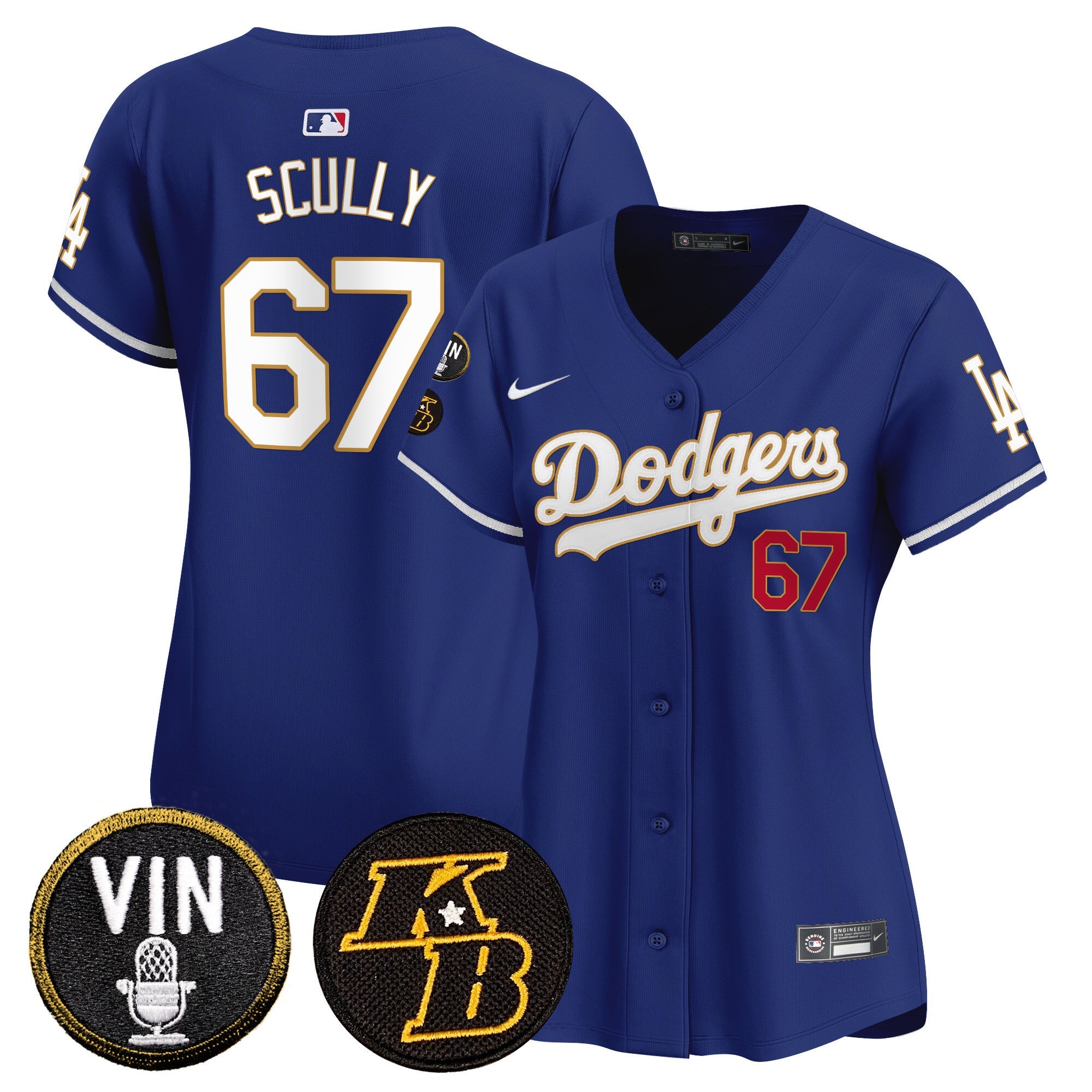 Women’s Vin & Kobe Patch Gold Trim Vapor Premier Limited Jersey