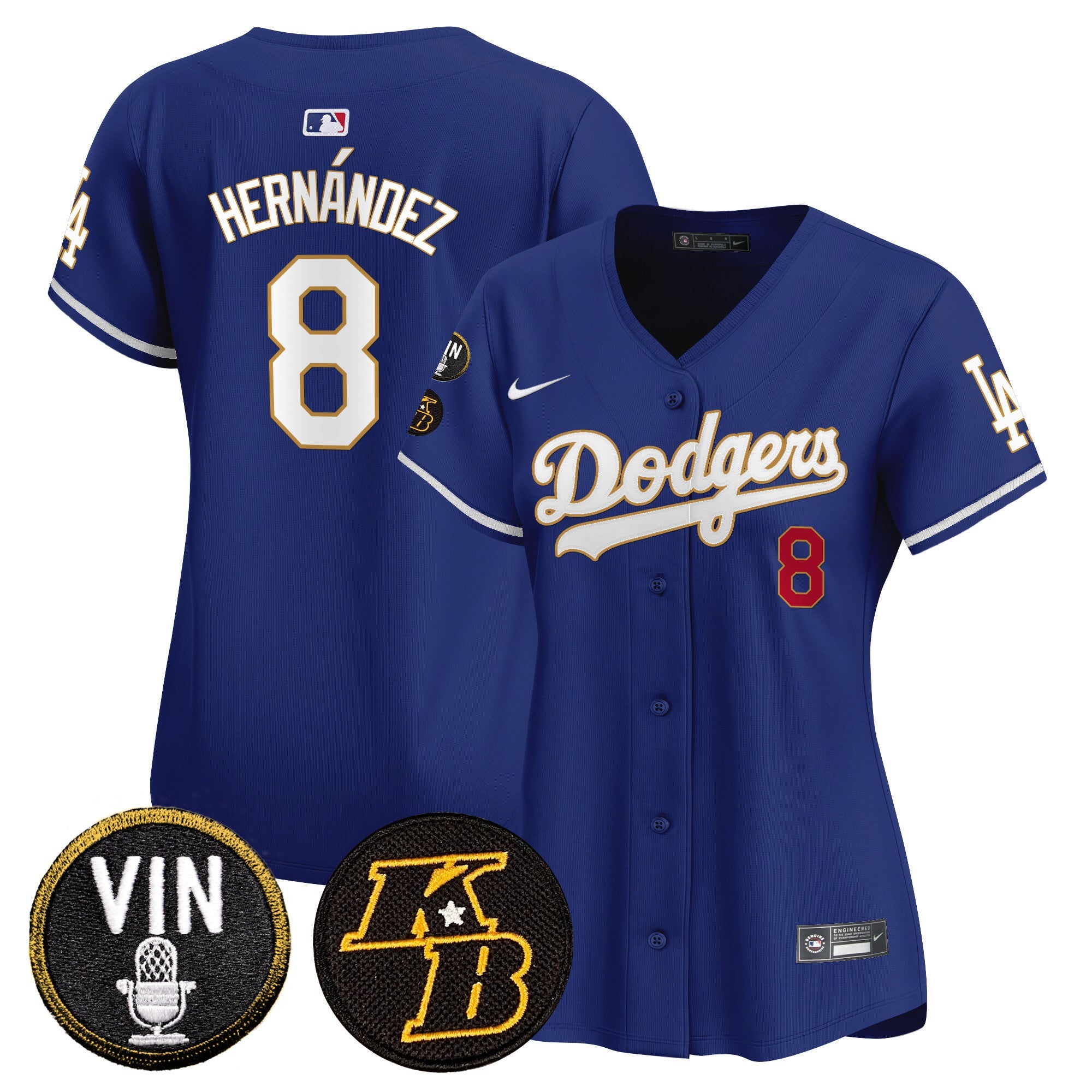 Women’s Vin & Kobe Patch Gold Trim Vapor Premier Limited Jersey