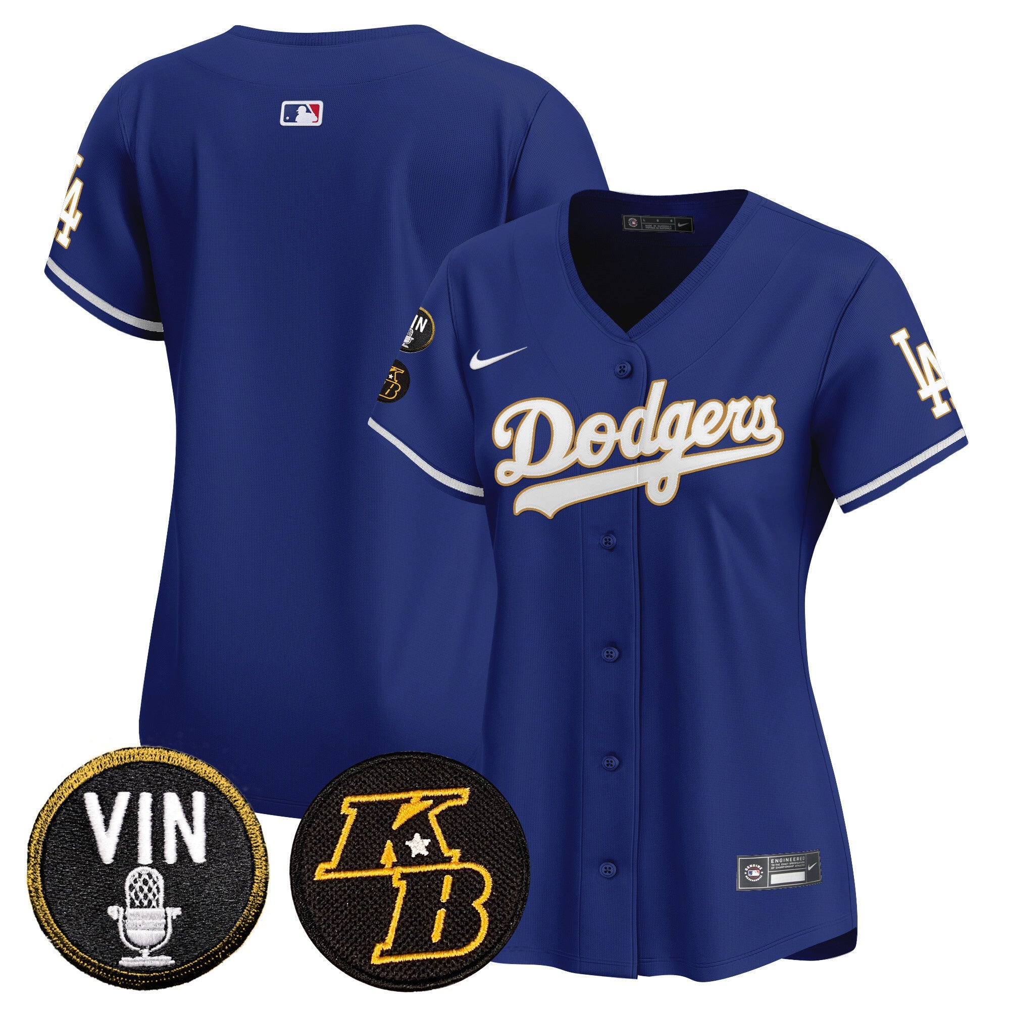 Women’s Vin & Kobe Patch Gold Trim Vapor Premier Limited Jersey