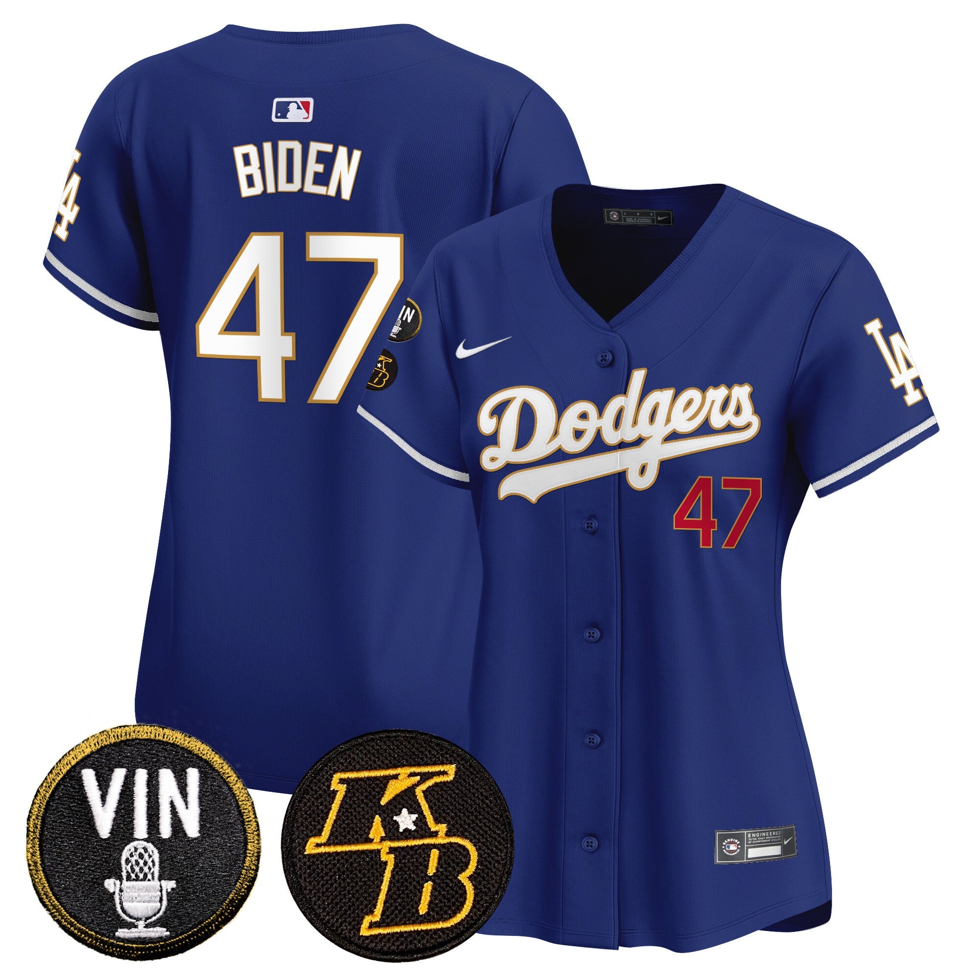 Women’s Vin & Kobe Patch Gold Trim Vapor Premier Limited Jersey