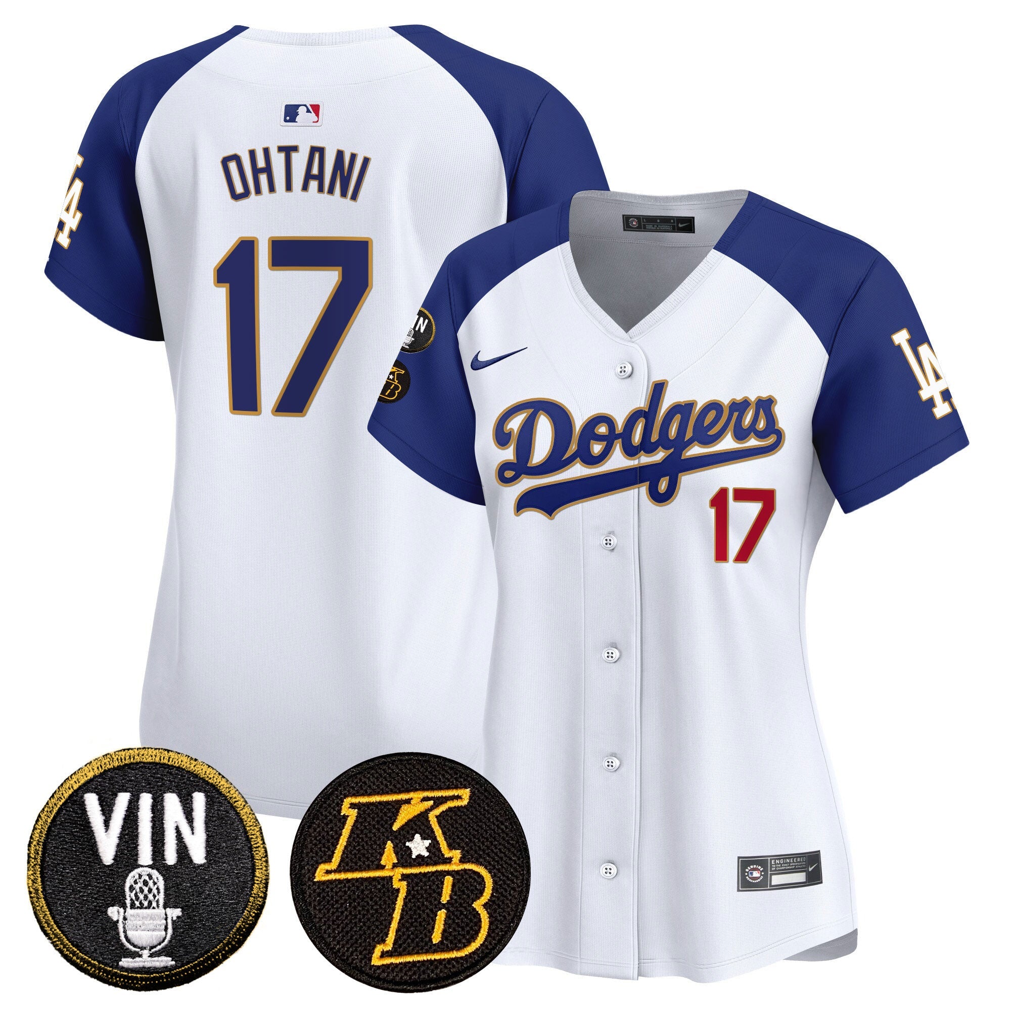 Women’s Vin & Kobe Patch Gold Trim Vapor Premier Limited Jersey