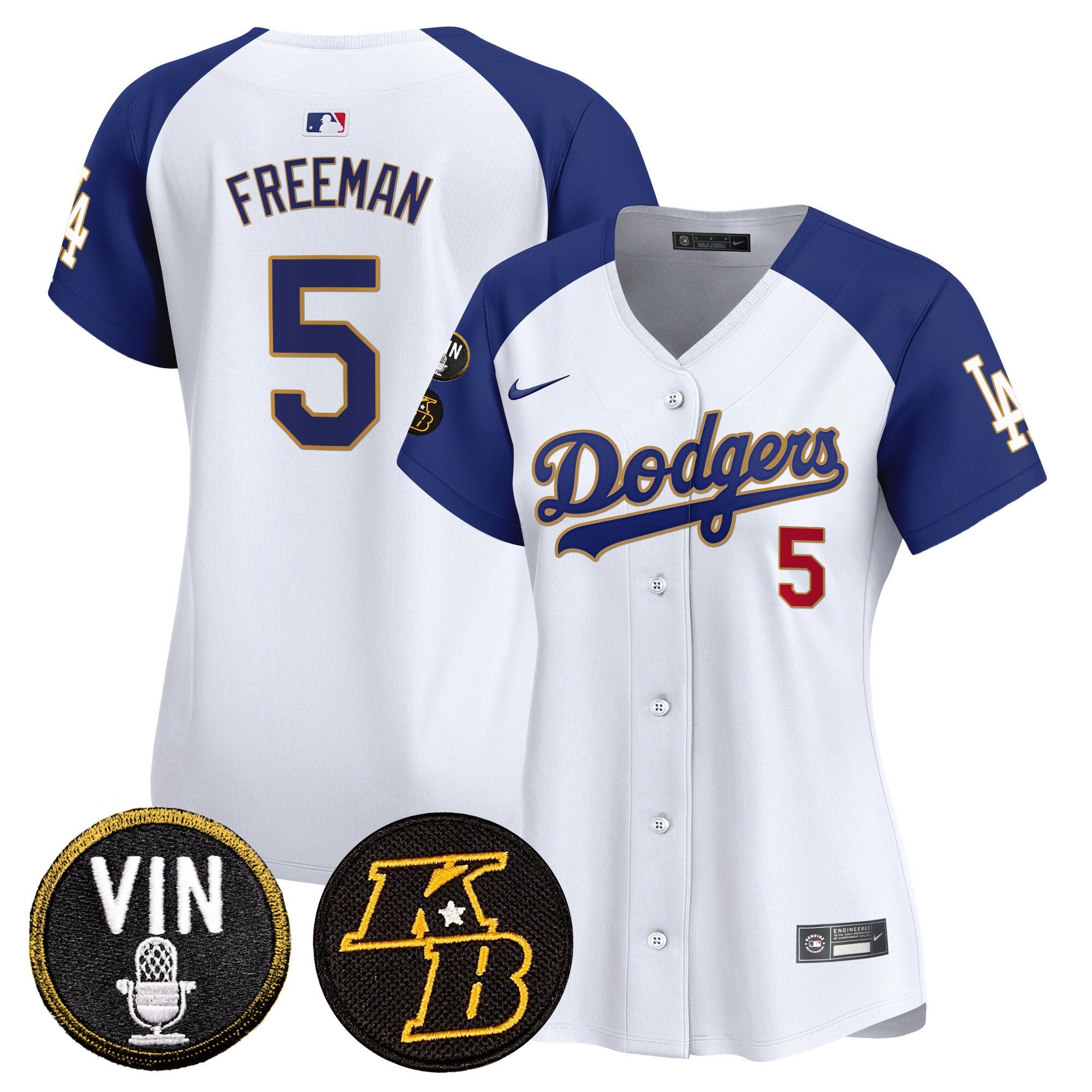 Women’s Vin & Kobe Patch Gold Trim Vapor Premier Limited Jersey