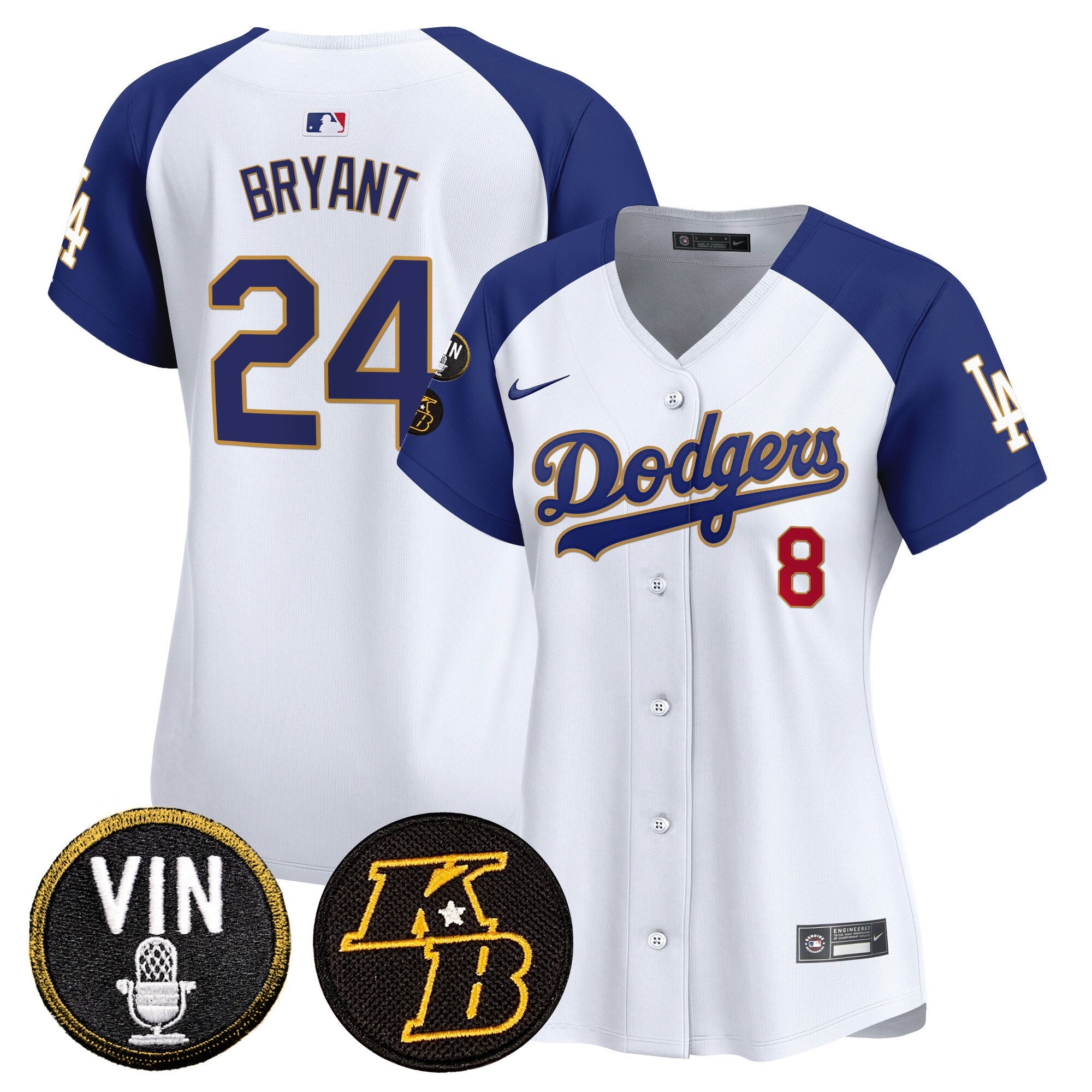 Women’s Vin & Kobe Patch Gold Trim Vapor Premier Limited Jersey