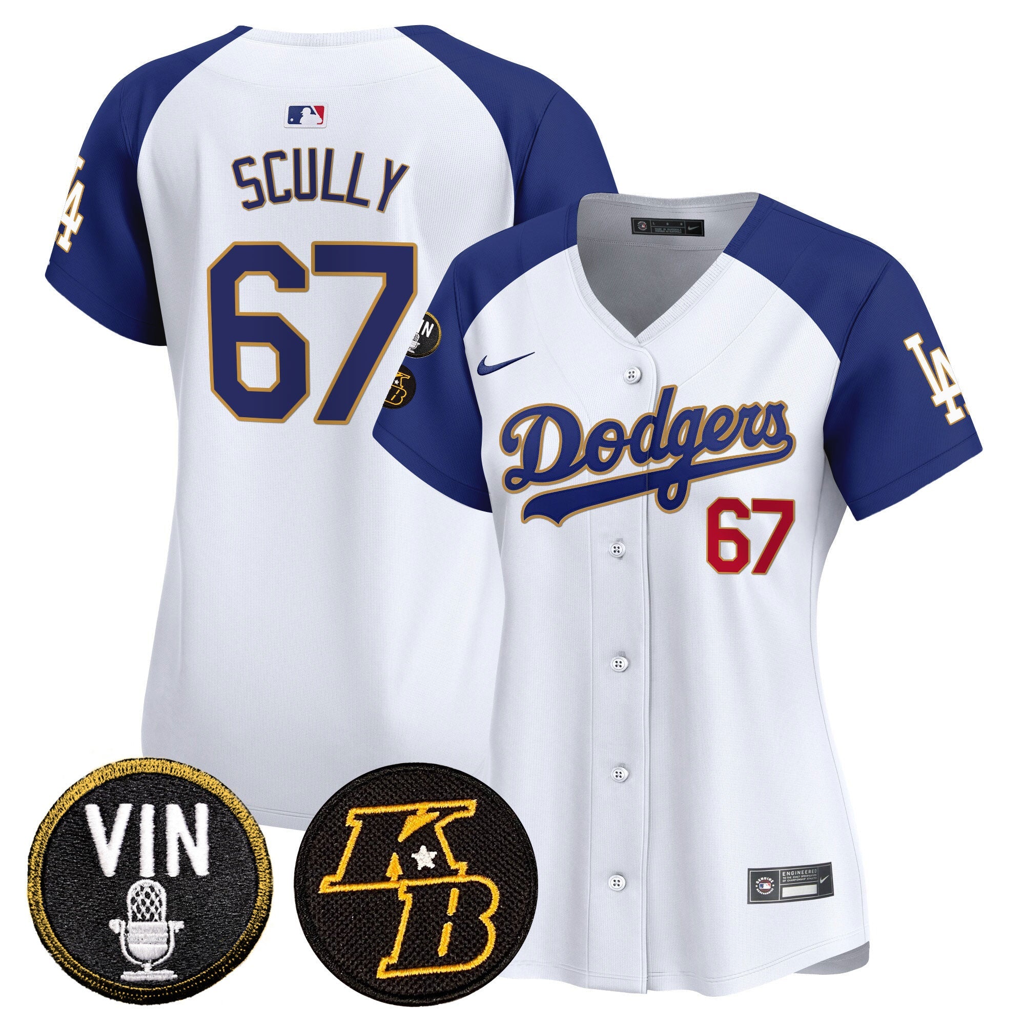 Women’s Vin & Kobe Patch Gold Trim Vapor Premier Limited Jersey