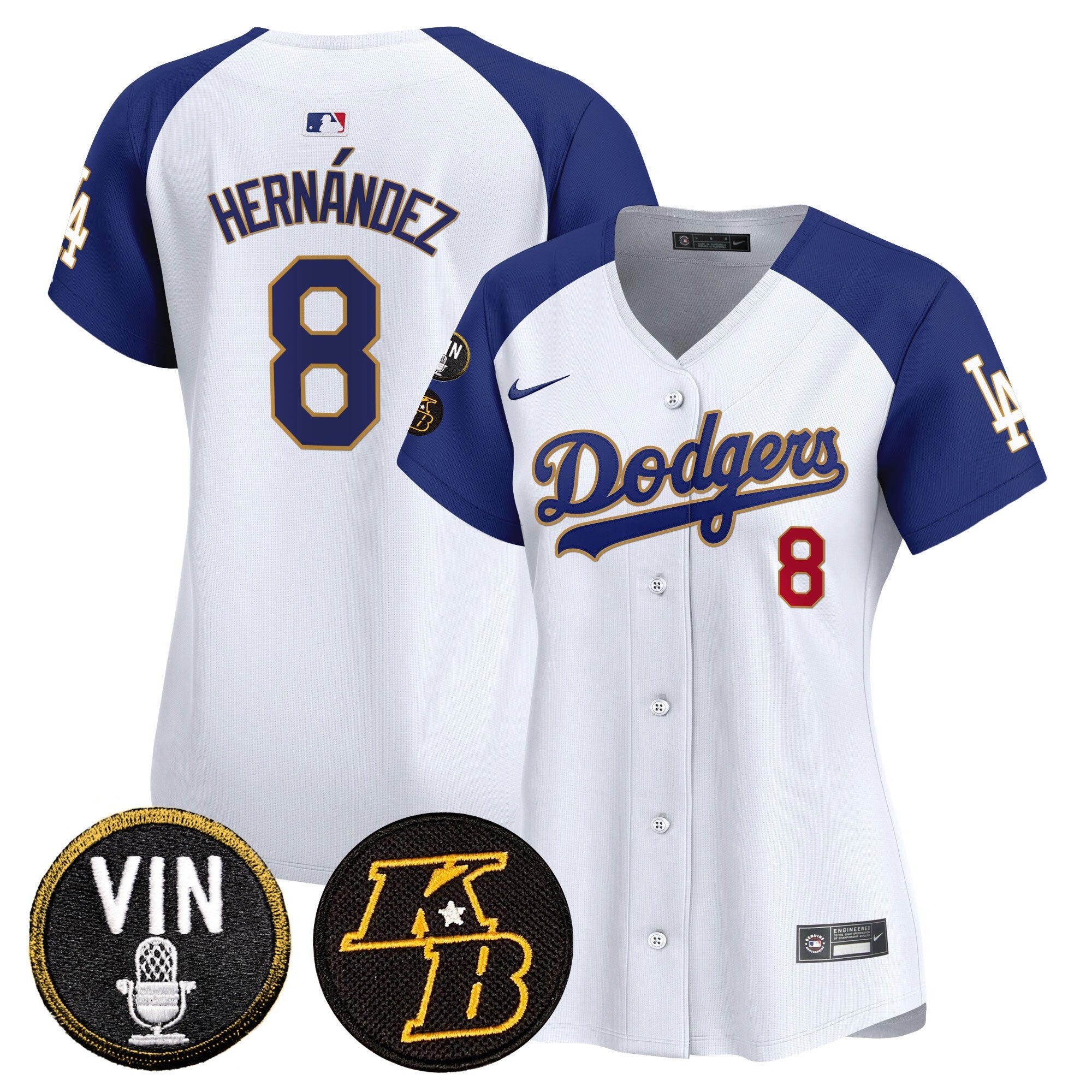 Women’s Vin & Kobe Patch Gold Trim Vapor Premier Limited Jersey