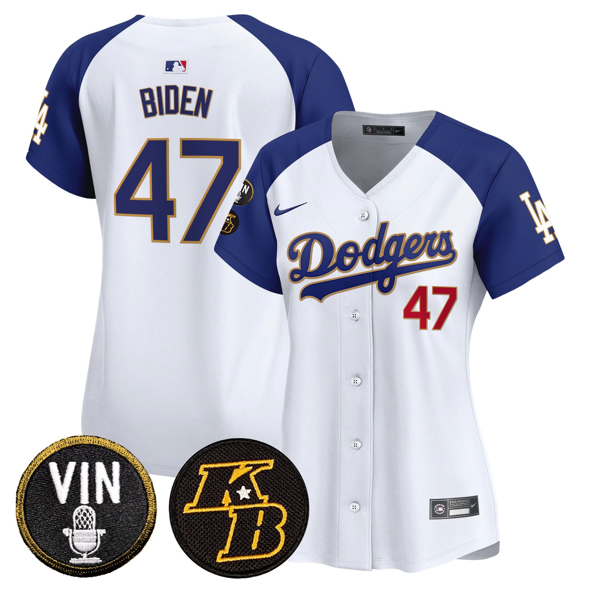 Women’s Vin & Kobe Patch Gold Trim Vapor Premier Limited Jersey