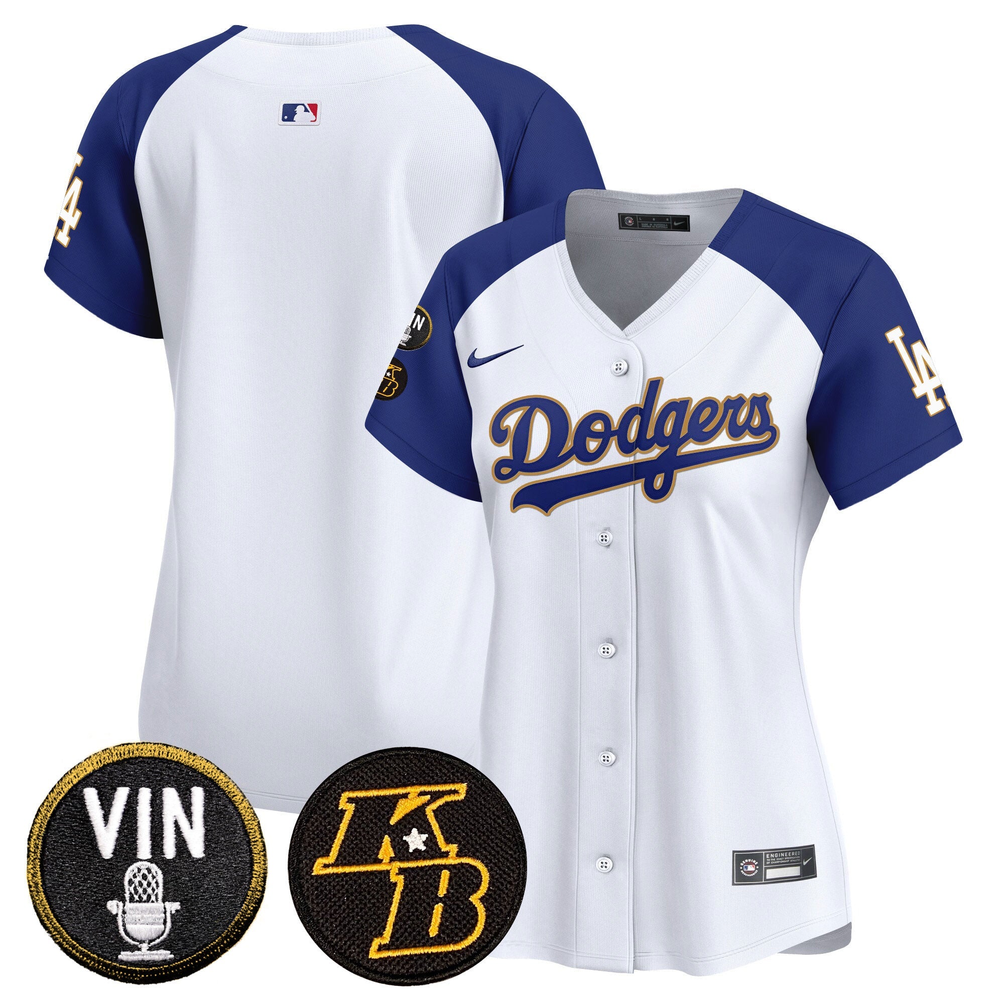 Women’s Vin & Kobe Patch Gold Trim Vapor Premier Limited Jersey