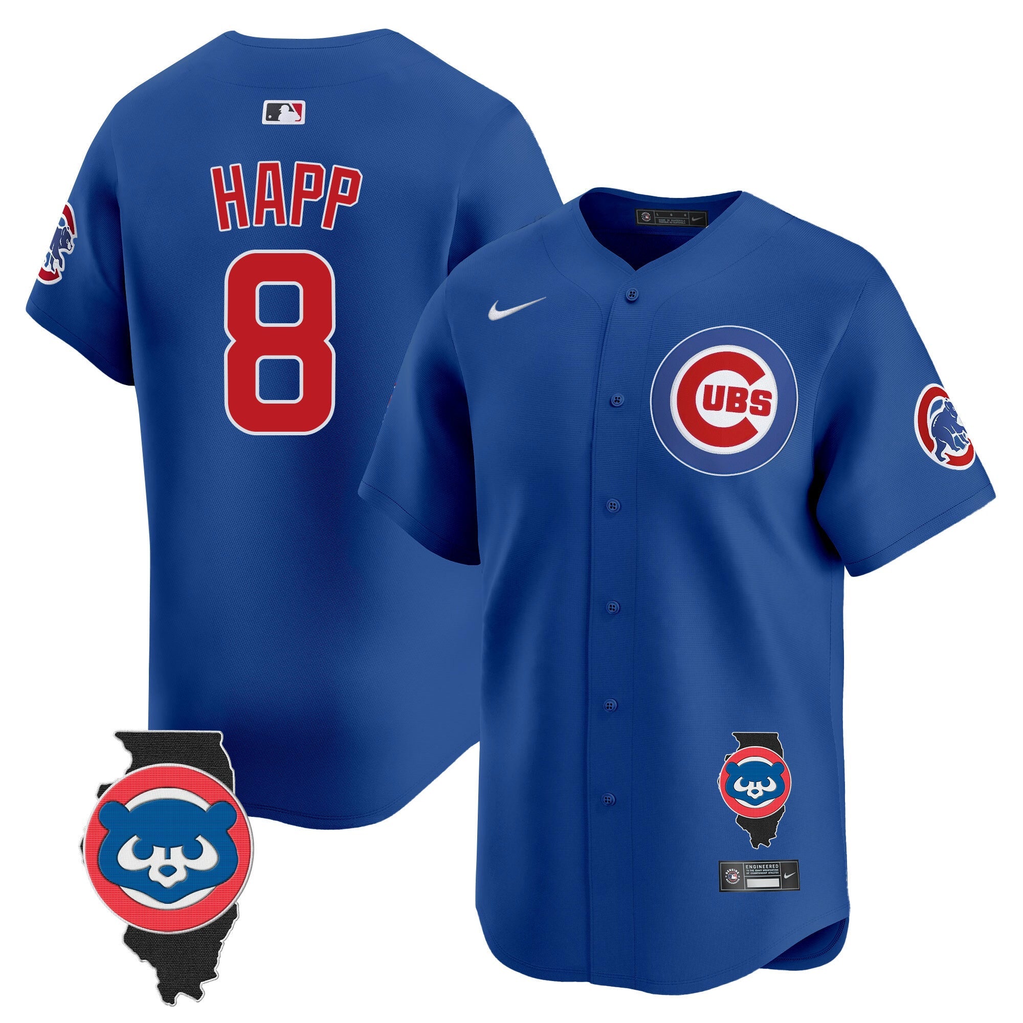 Men’s Chicago Illinois Patch Vapor Premier Limited Jersey