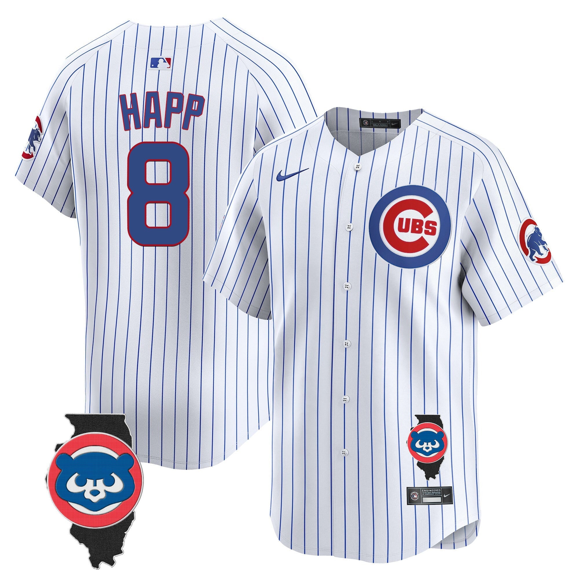 Men’s Chicago Illinois Patch Vapor Premier Limited Jersey
