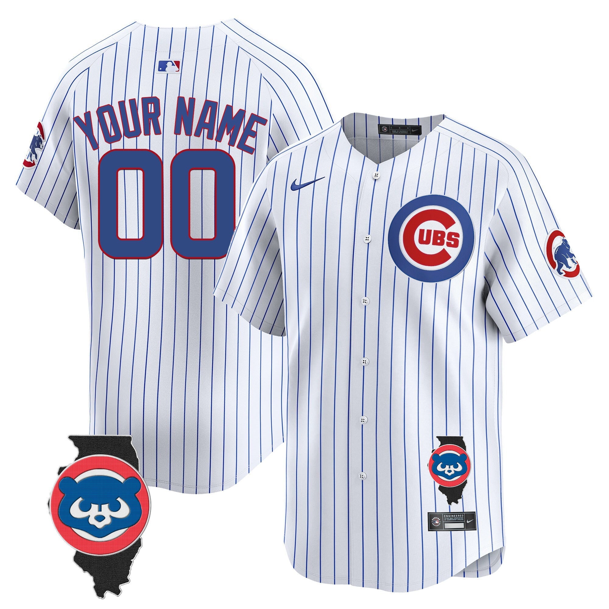 Chicago Illinois Patch Vapor Premier Limited Custom Jersey