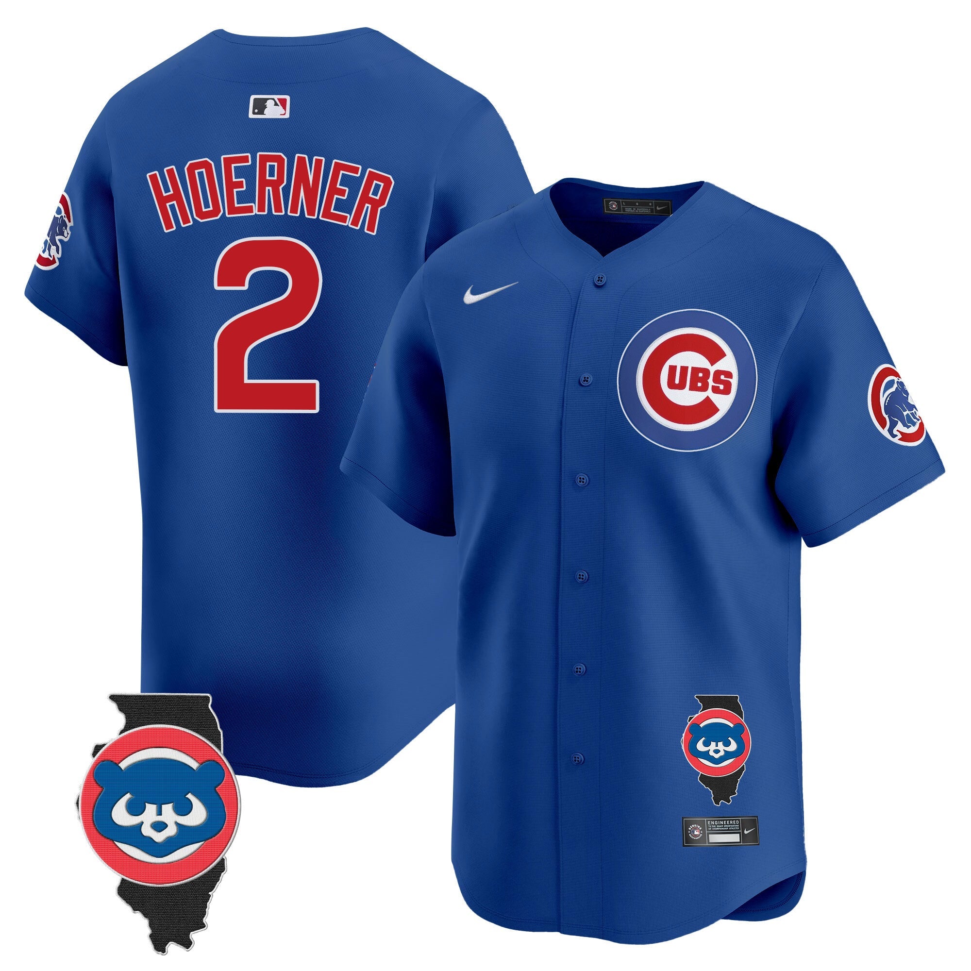 Men’s Chicago Illinois Patch Vapor Premier Limited Jersey V2