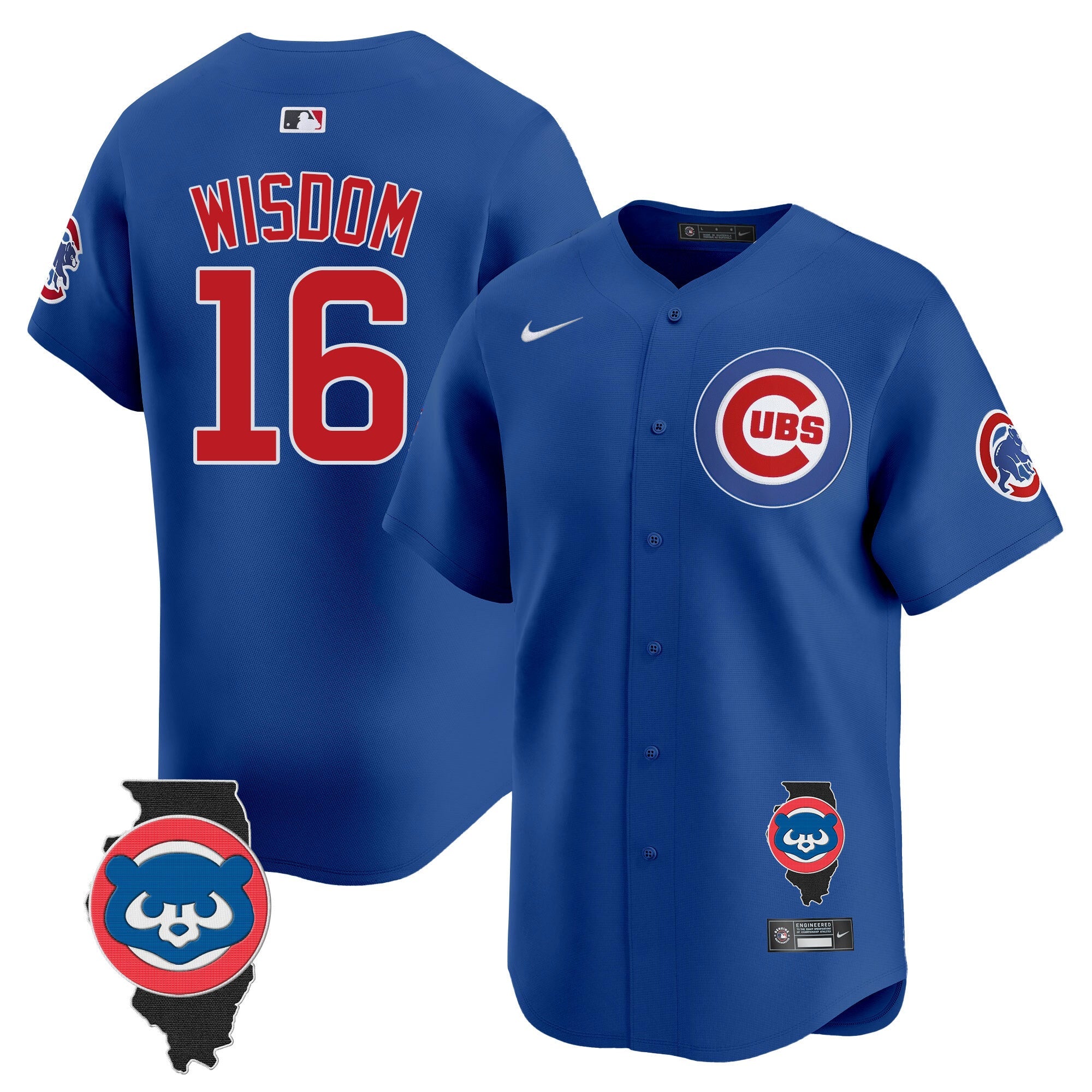 Men’s Chicago Illinois Patch Vapor Premier Limited Jersey V2