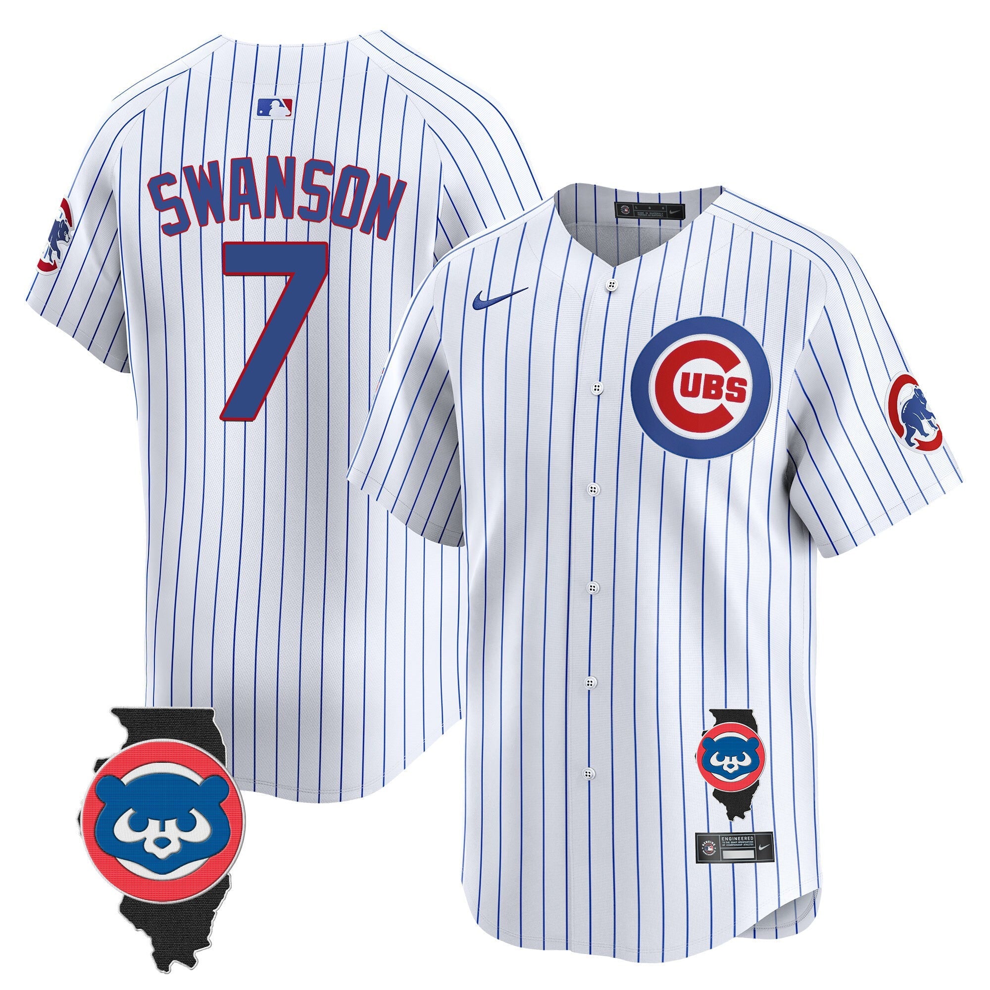 Men’s Chicago Illinois Patch Vapor Premier Limited Jersey V2