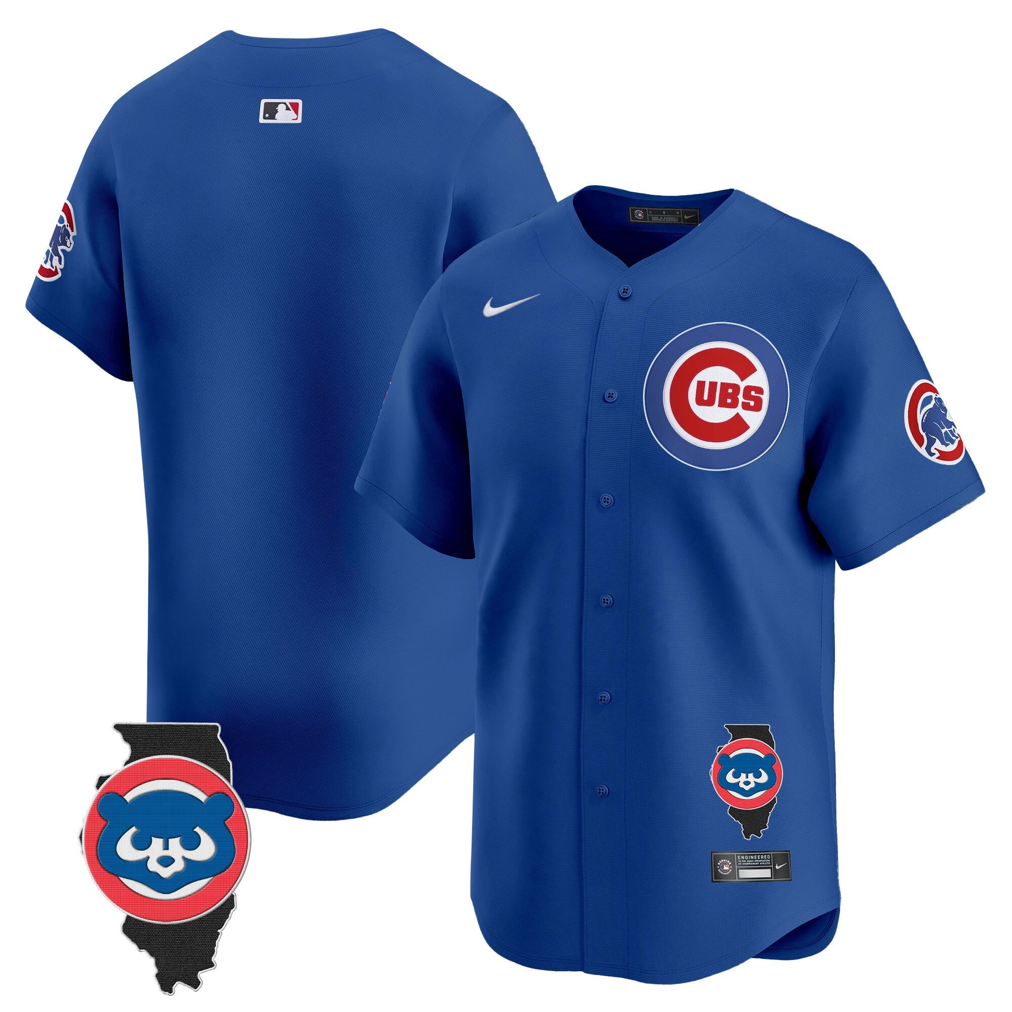 Men’s Chicago Illinois Patch Vapor Premier Limited Jersey V2