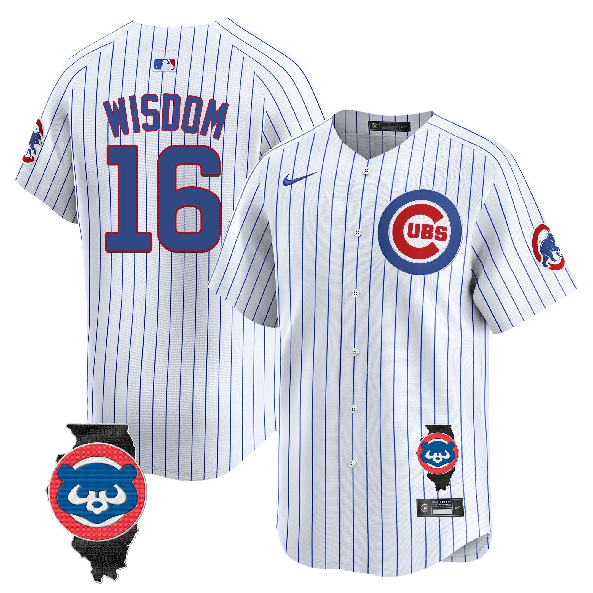 Men’s Chicago Illinois Patch Vapor Premier Limited Jersey V2
