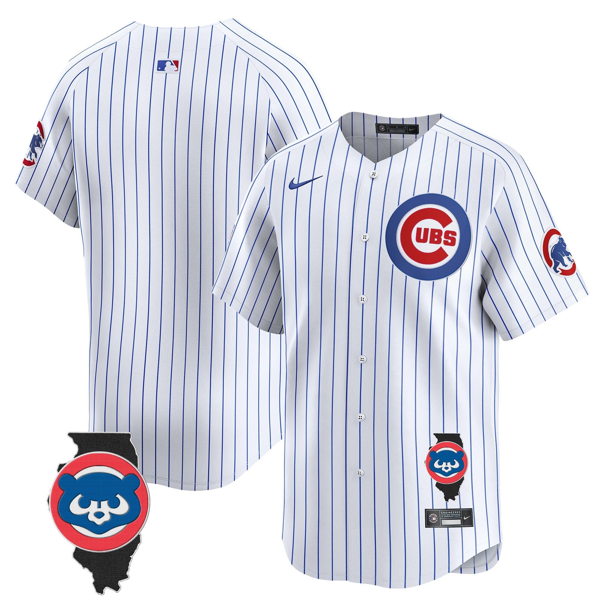 Men’s Chicago Illinois Patch Vapor Premier Limited Jersey V2