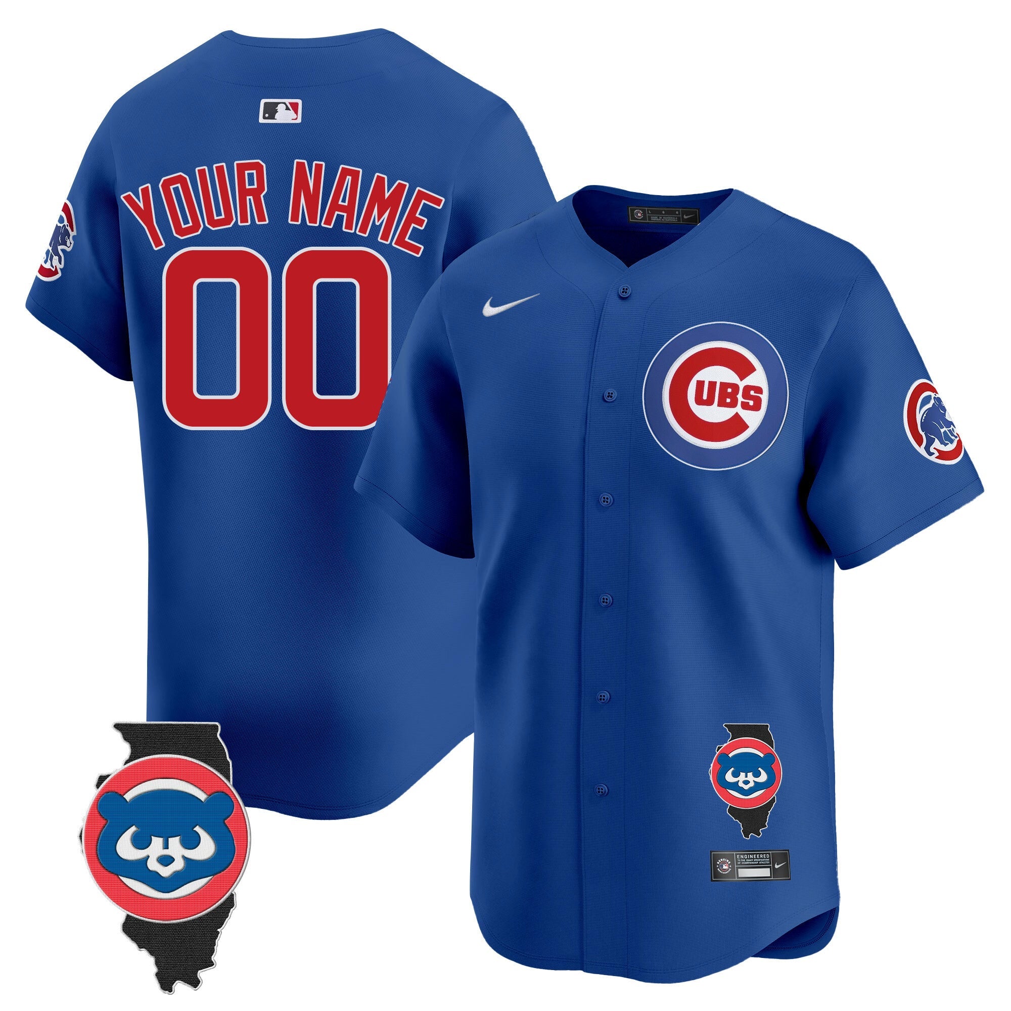 Chicago Illinois Patch Vapor Premier Limited Custom Jersey V2