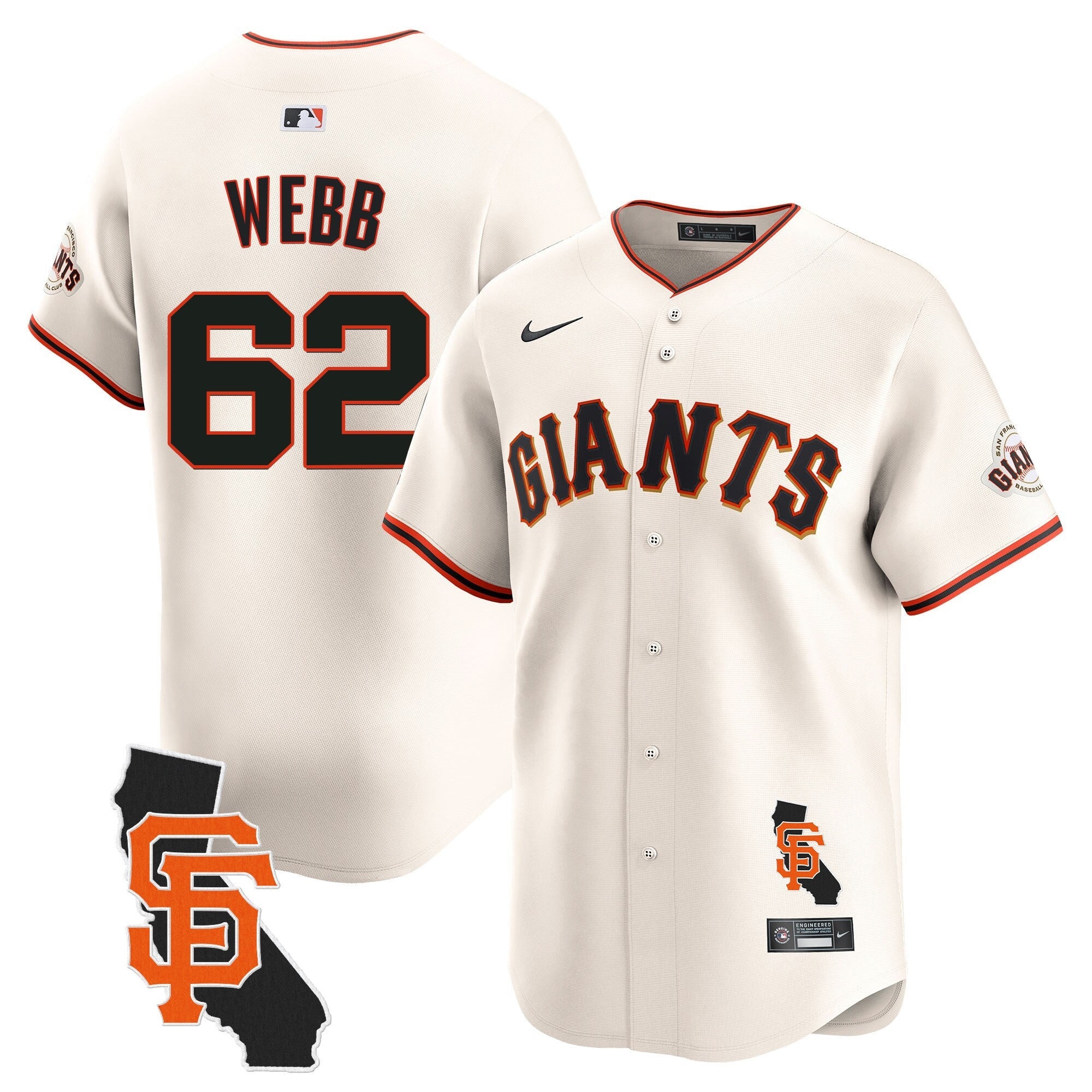 Men’s San Francisco California Patch Vapor Premier Limited Jersey