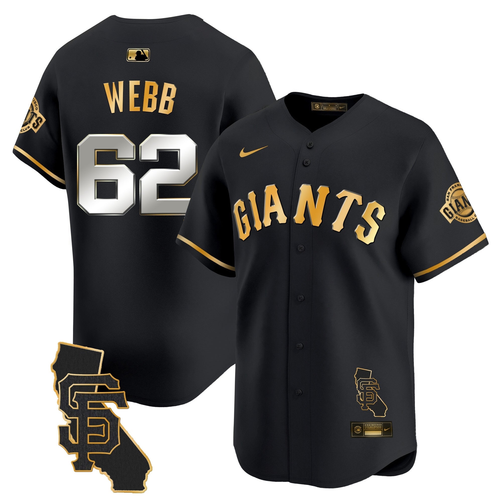 Men’s San Francisco California Patch Vapor Premier Limited Jersey