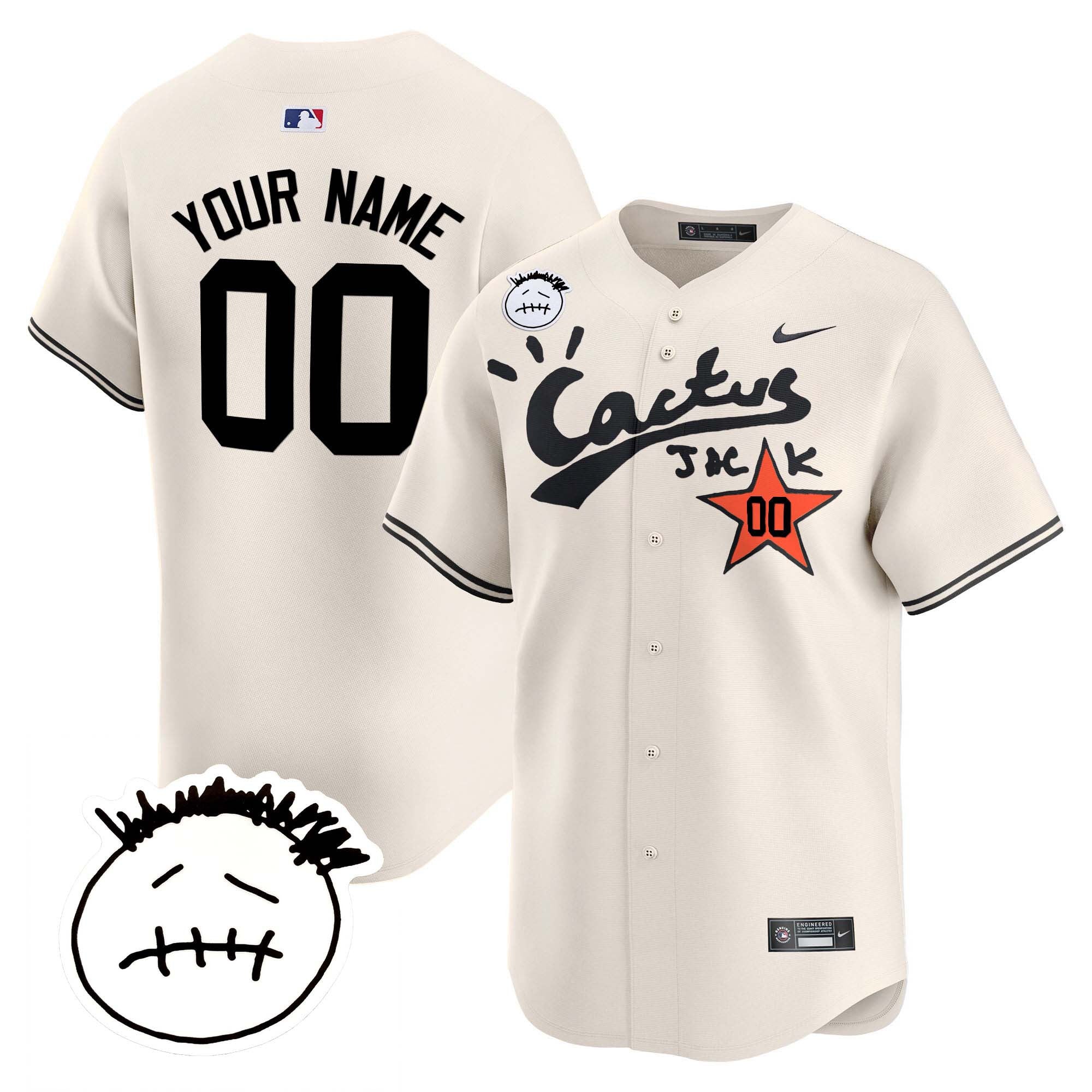 Houston Cactus Jack Patch Vapor Premier Limited Custom Jersey V5 – Stitched