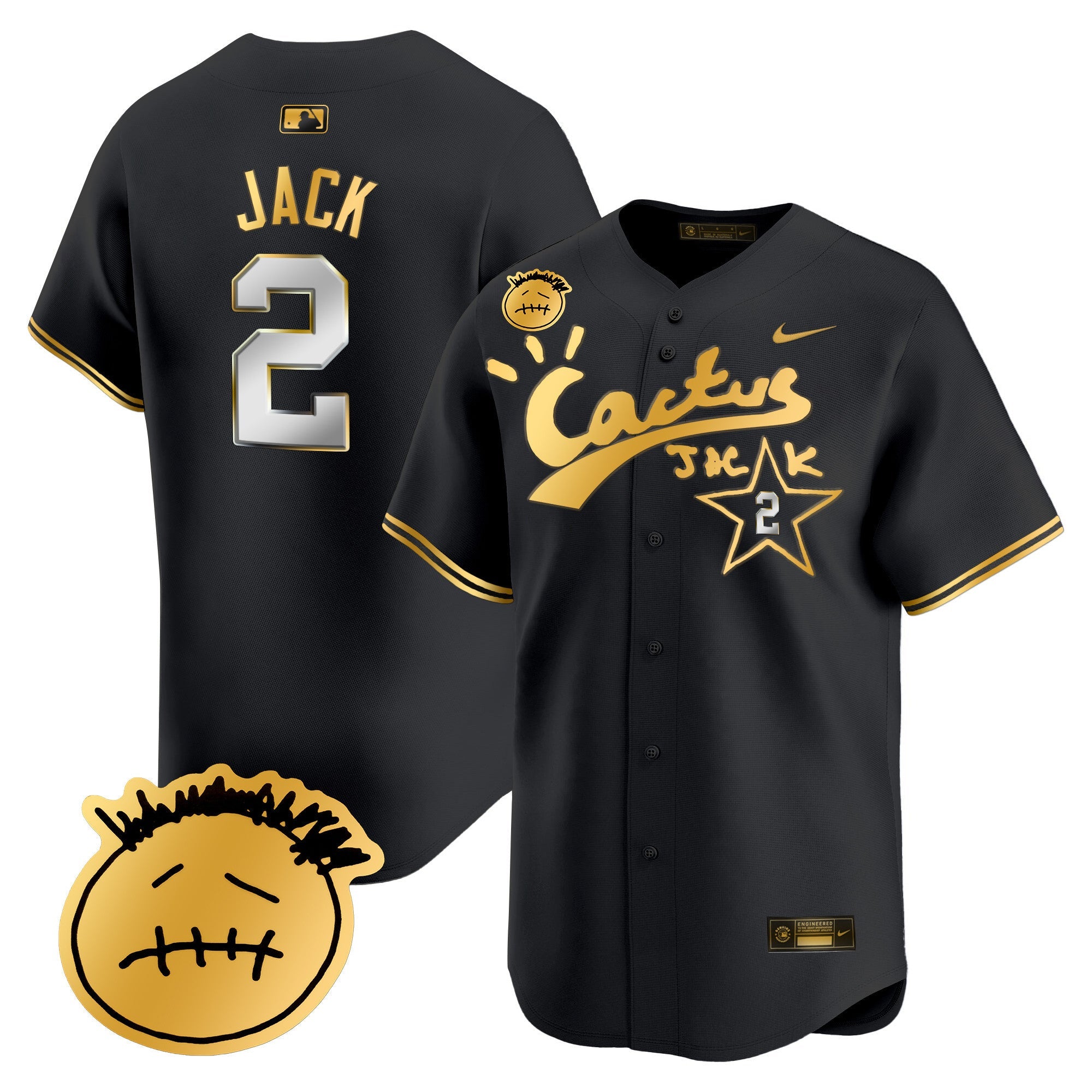 Men’s Houston Cactus Jack Patch Vapor Premier Limited Jersey V5 – Stitched