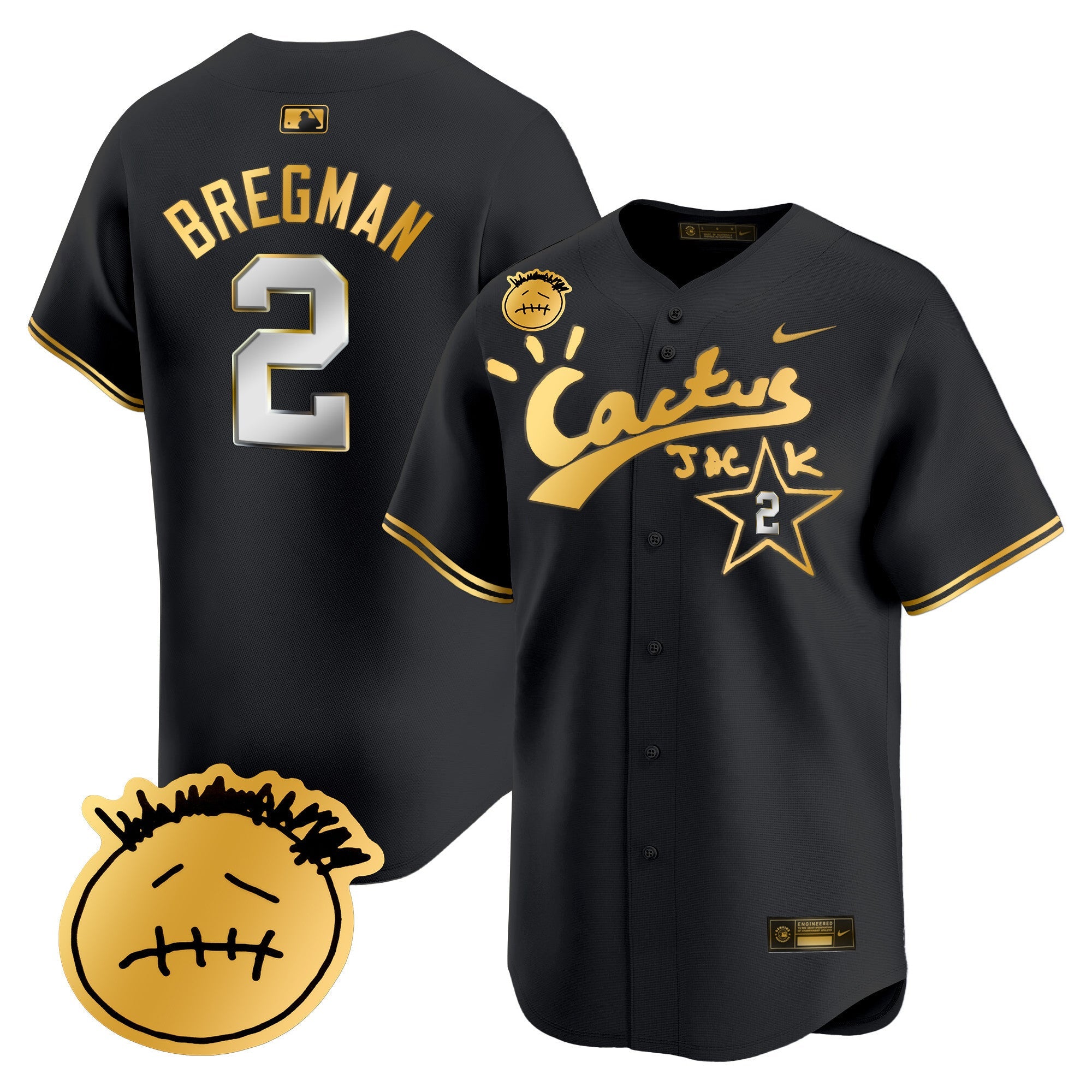 Men’s Houston Cactus Jack Patch Vapor Premier Limited Jersey V5 – Stitched