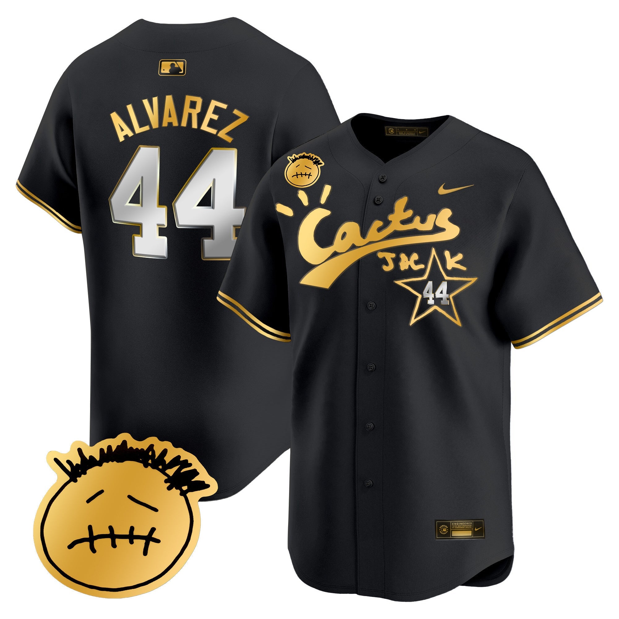 Men’s Houston Cactus Jack Patch Vapor Premier Limited Jersey V5 – Stitched