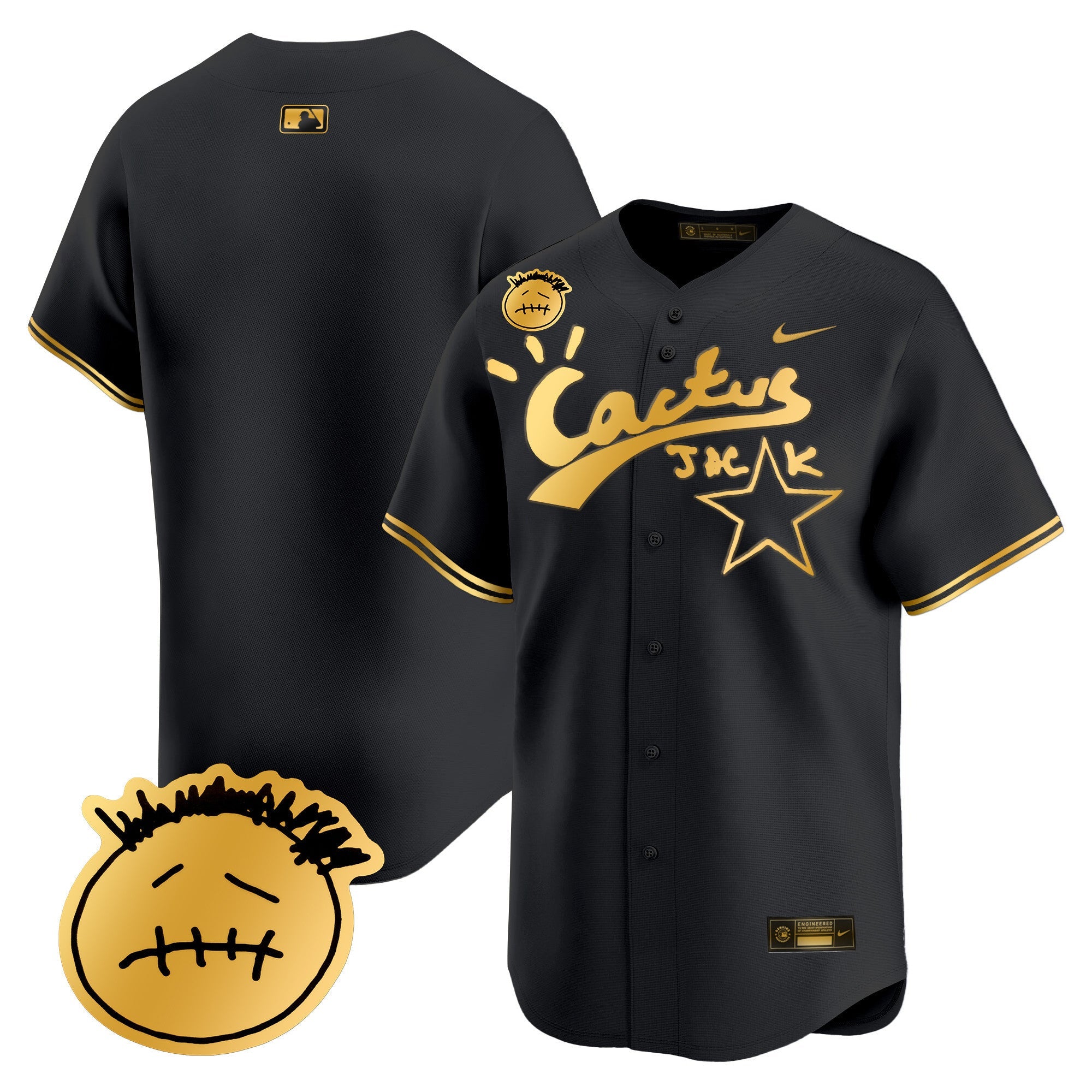 Men’s Houston Cactus Jack Patch Vapor Premier Limited Jersey V5 – Stitched