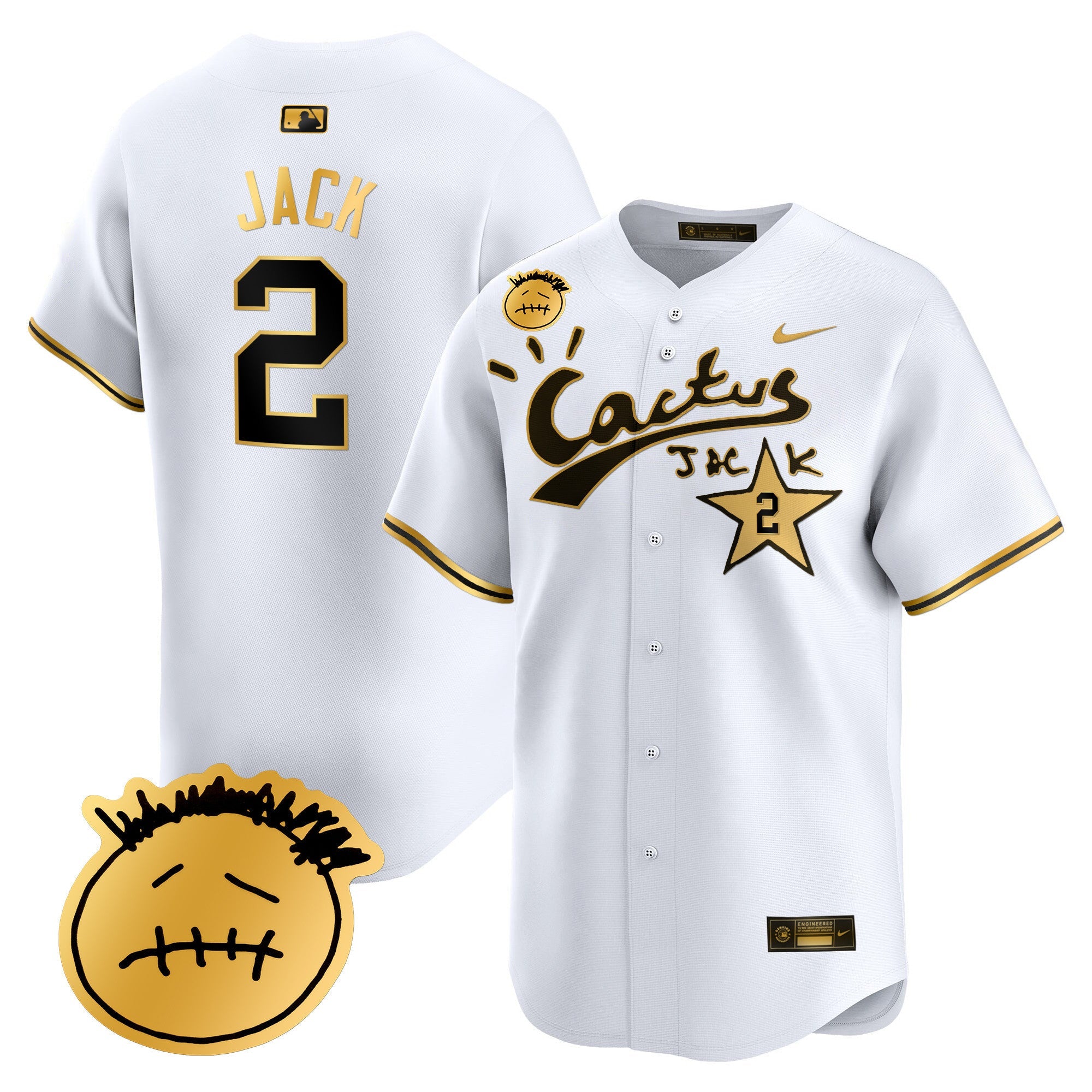 Men’s Houston Cactus Jack Patch Vapor Premier Limited Jersey V5 – Stitched