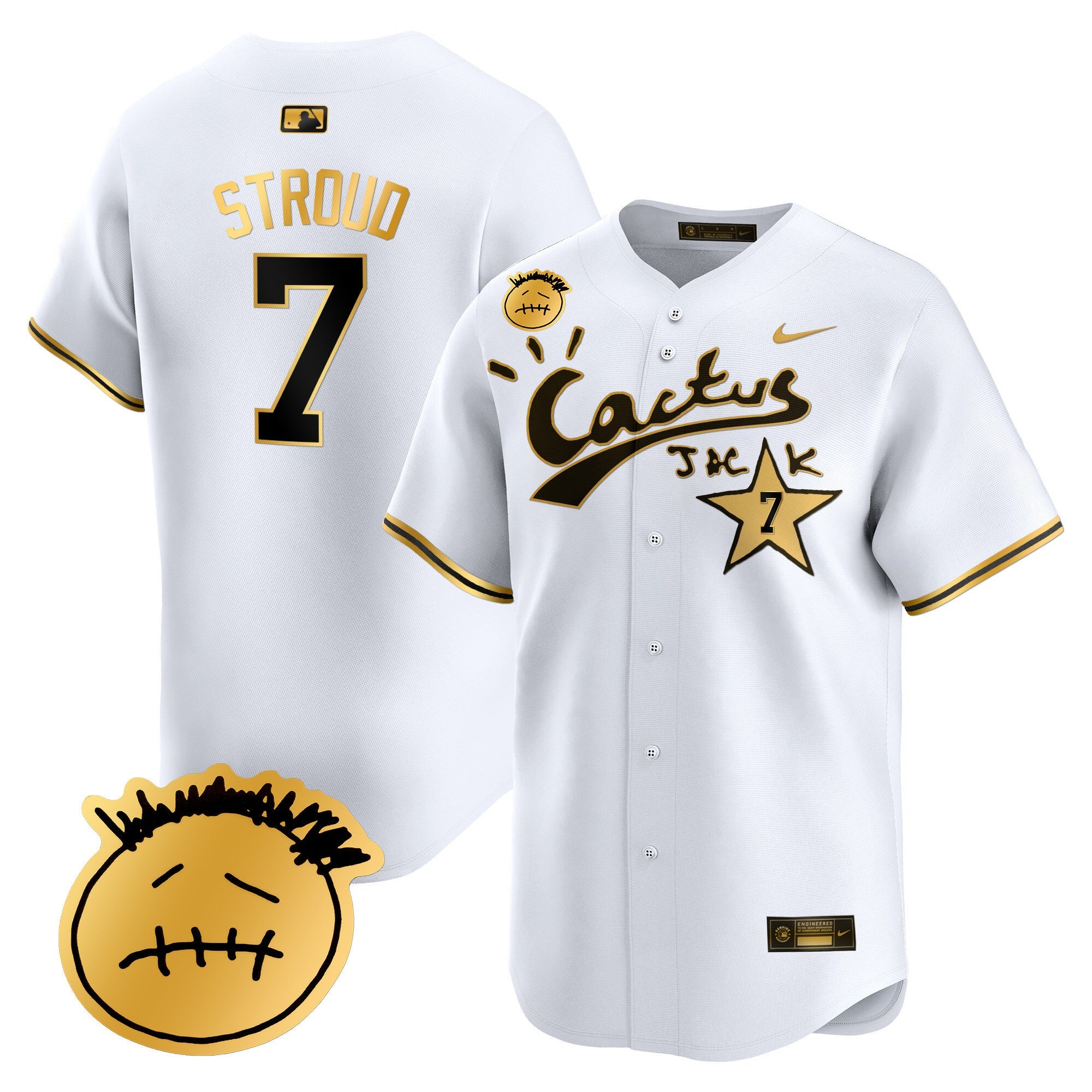 Men’s Houston Cactus Jack Patch Vapor Premier Limited Jersey V5 – Stitched