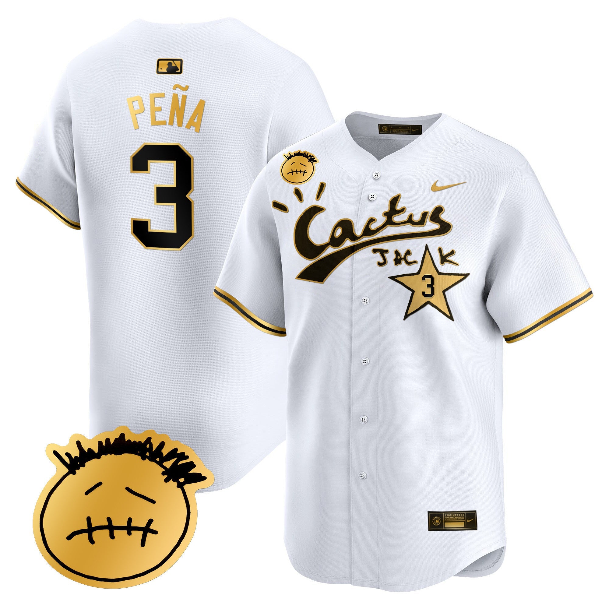 Men’s Houston Cactus Jack Patch Vapor Premier Limited Jersey V5 – Stitched