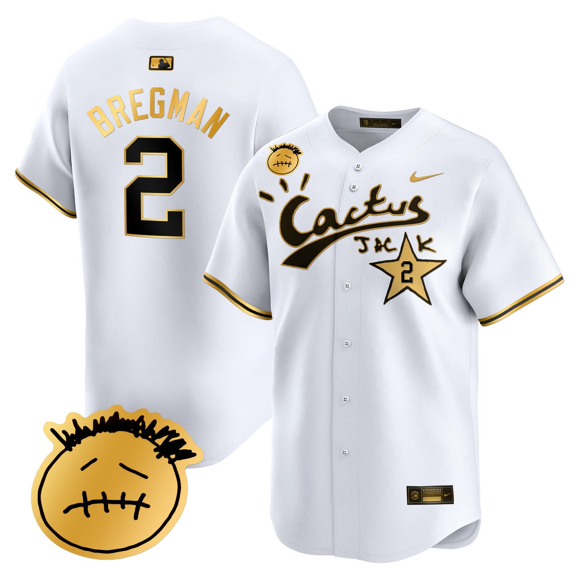 Men’s Houston Cactus Jack Patch Vapor Premier Limited Jersey V5 – Stitched