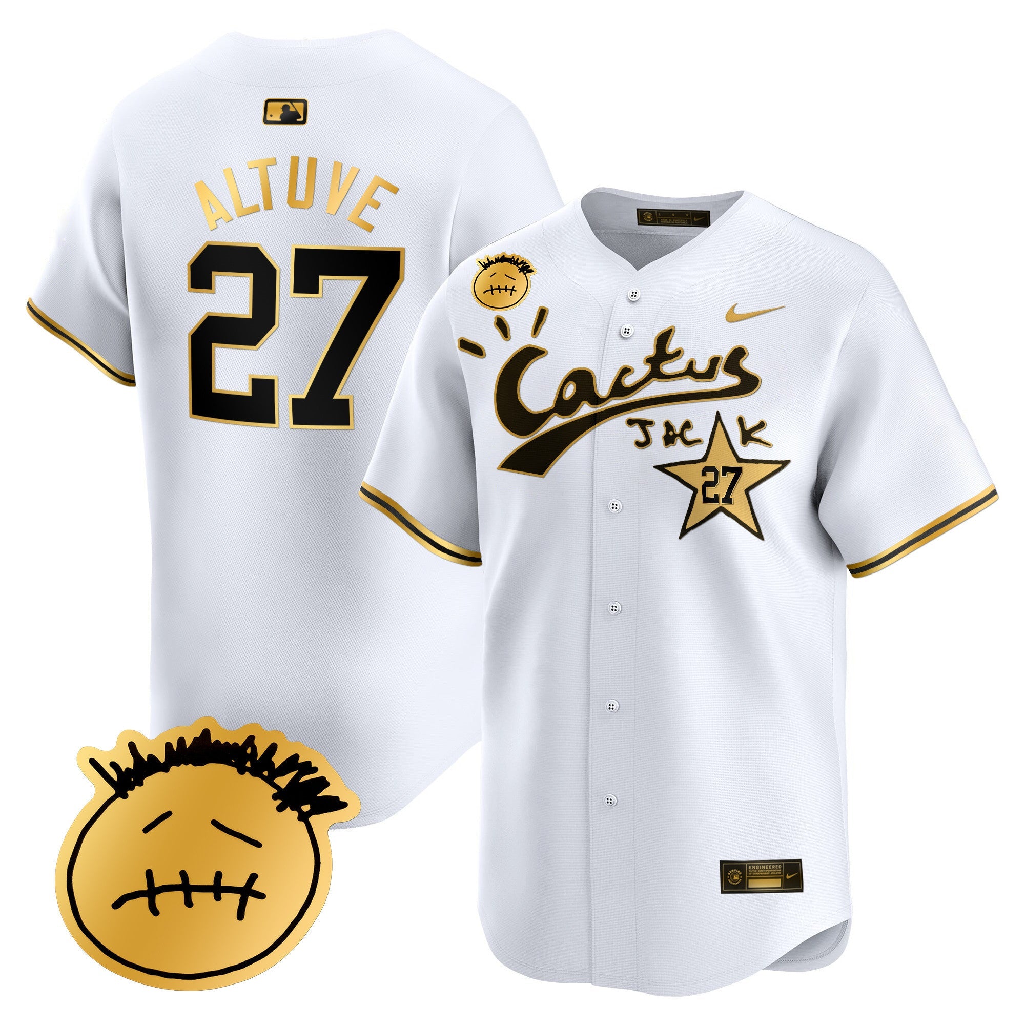 Men’s Houston Cactus Jack Patch Vapor Premier Limited Jersey V5 – Stitched