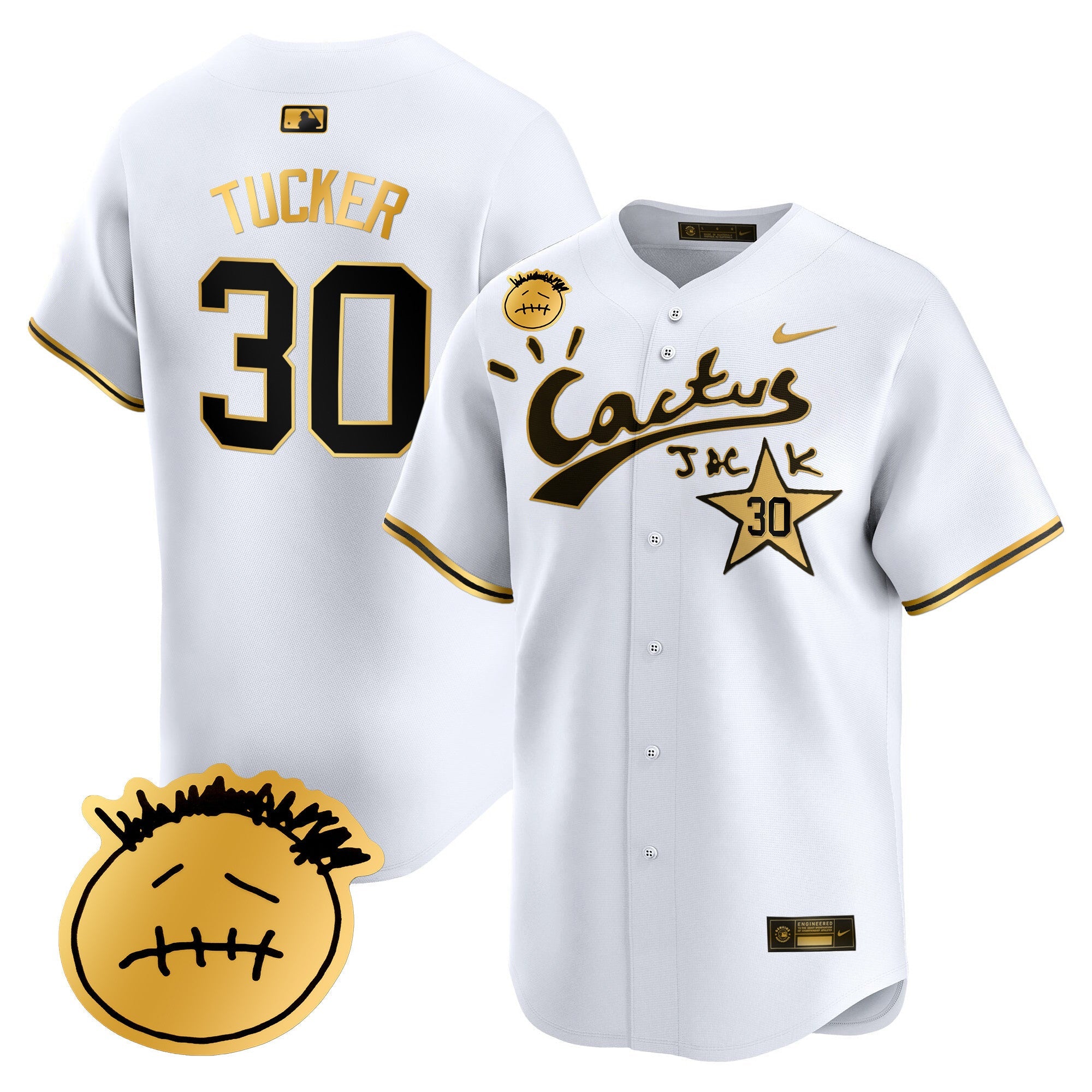 Men’s Houston Cactus Jack Patch Vapor Premier Limited Jersey V5 – Stitched