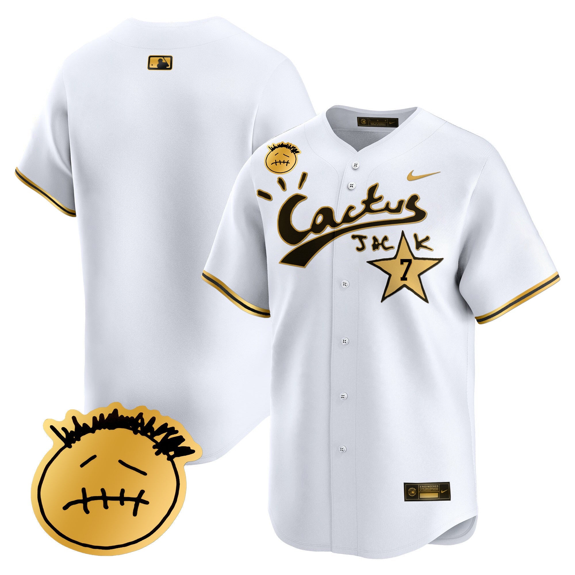 Men’s Houston Cactus Jack Patch Vapor Premier Limited Jersey V5 – Stitched