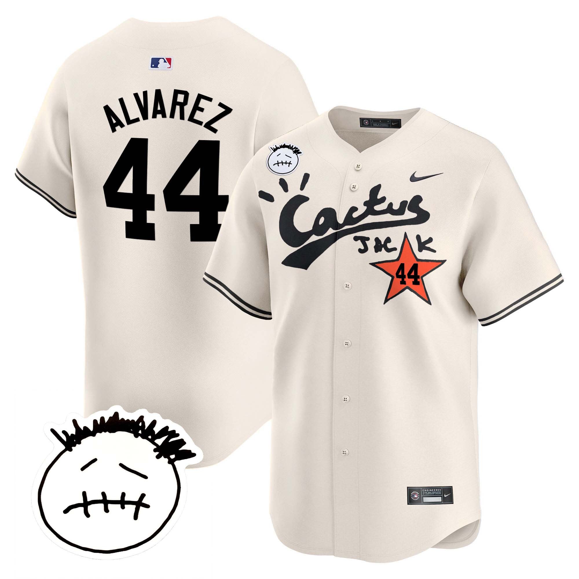 Men’s Houston Cactus Jack Patch Vapor Premier Limited Jersey V5 – Stitched