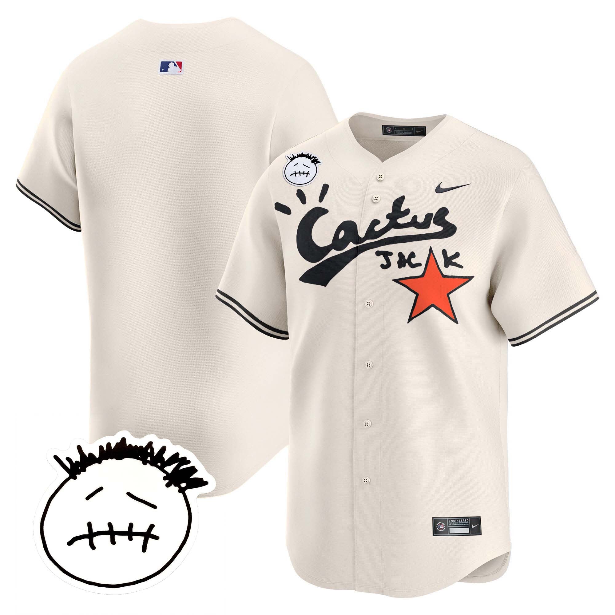 Men’s Houston Cactus Jack Patch Vapor Premier Limited Jersey V5 – Stitched