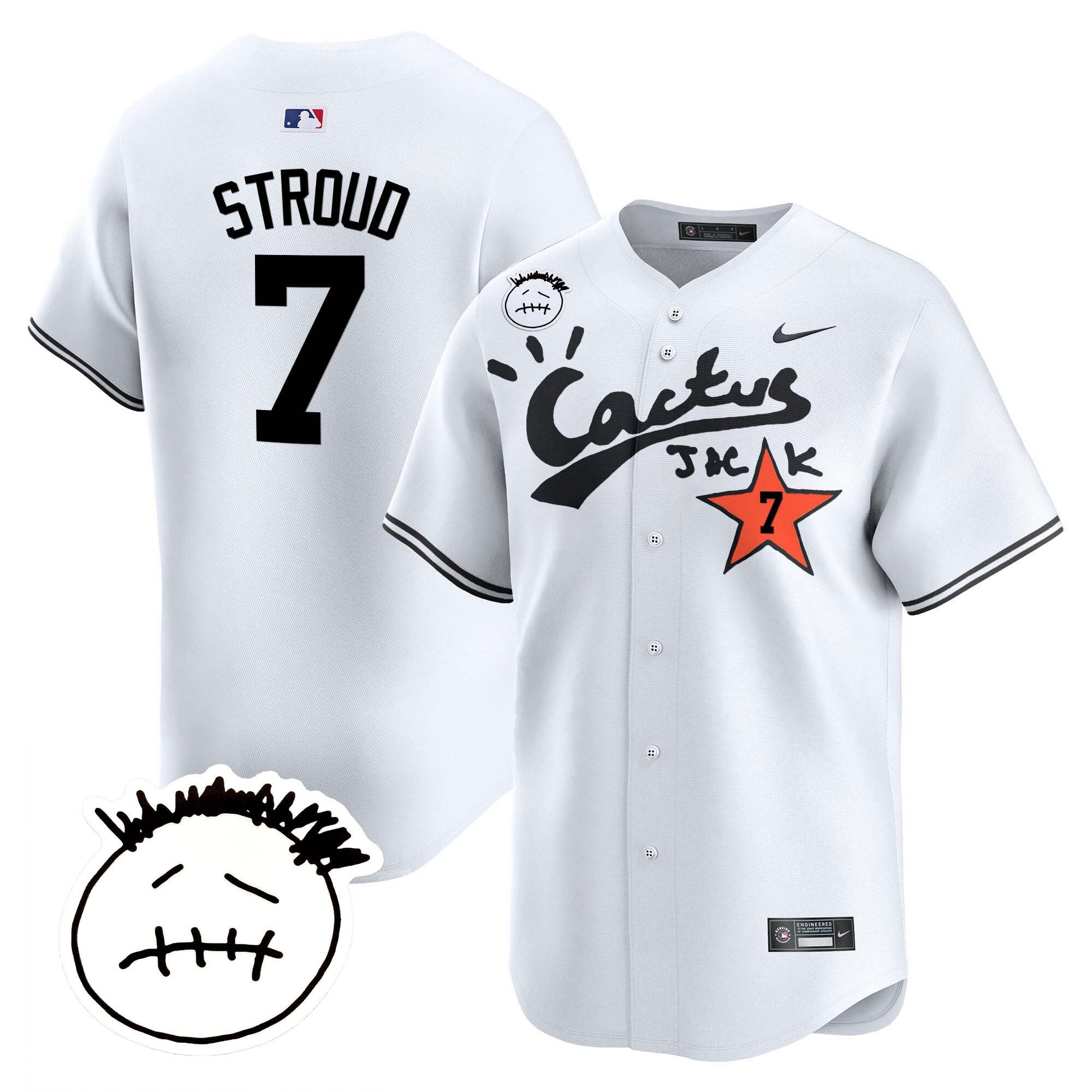 Men’s Houston Cactus Jack Patch Vapor Premier Limited Jersey V5 – Stitched