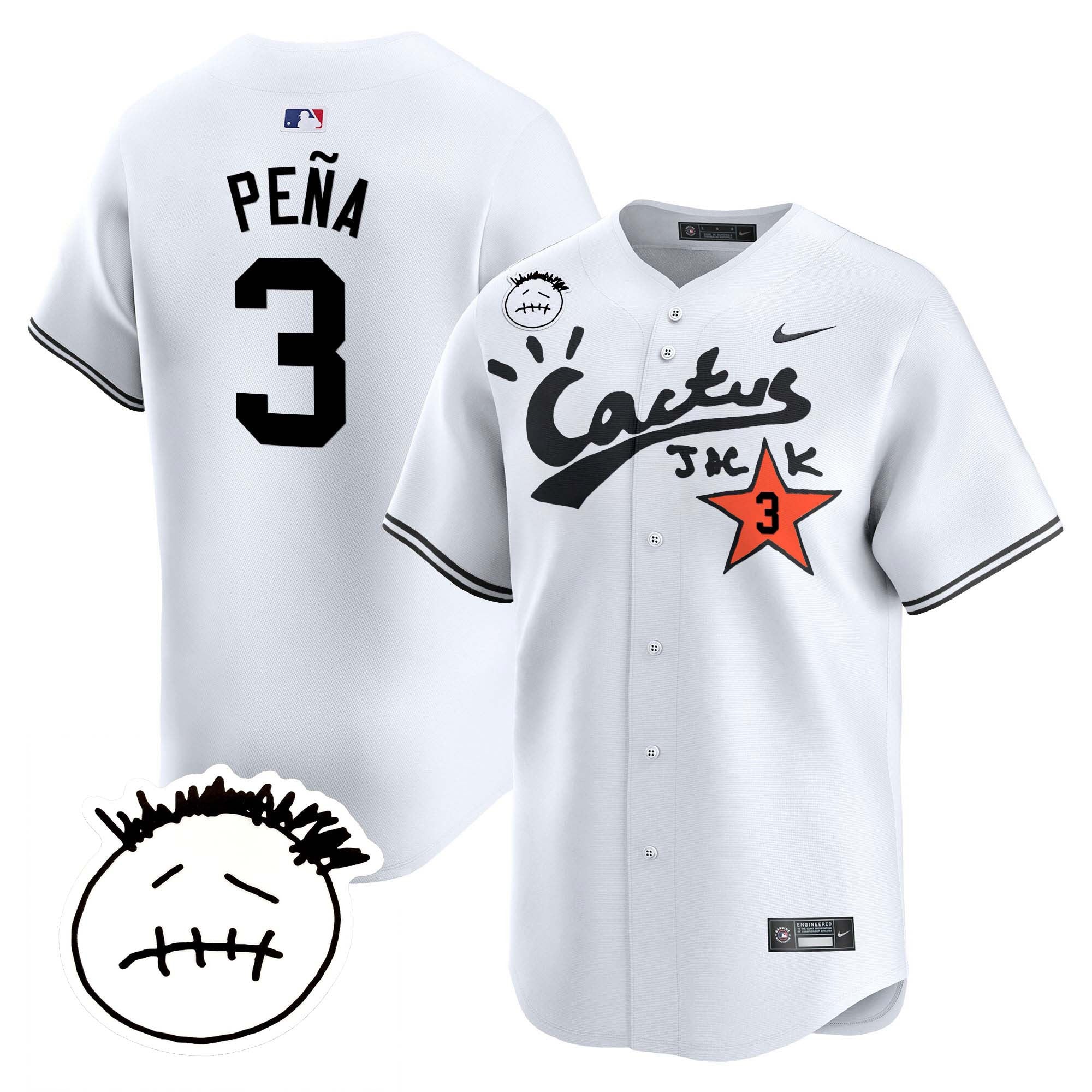Men’s Houston Cactus Jack Patch Vapor Premier Limited Jersey V5 – Stitched