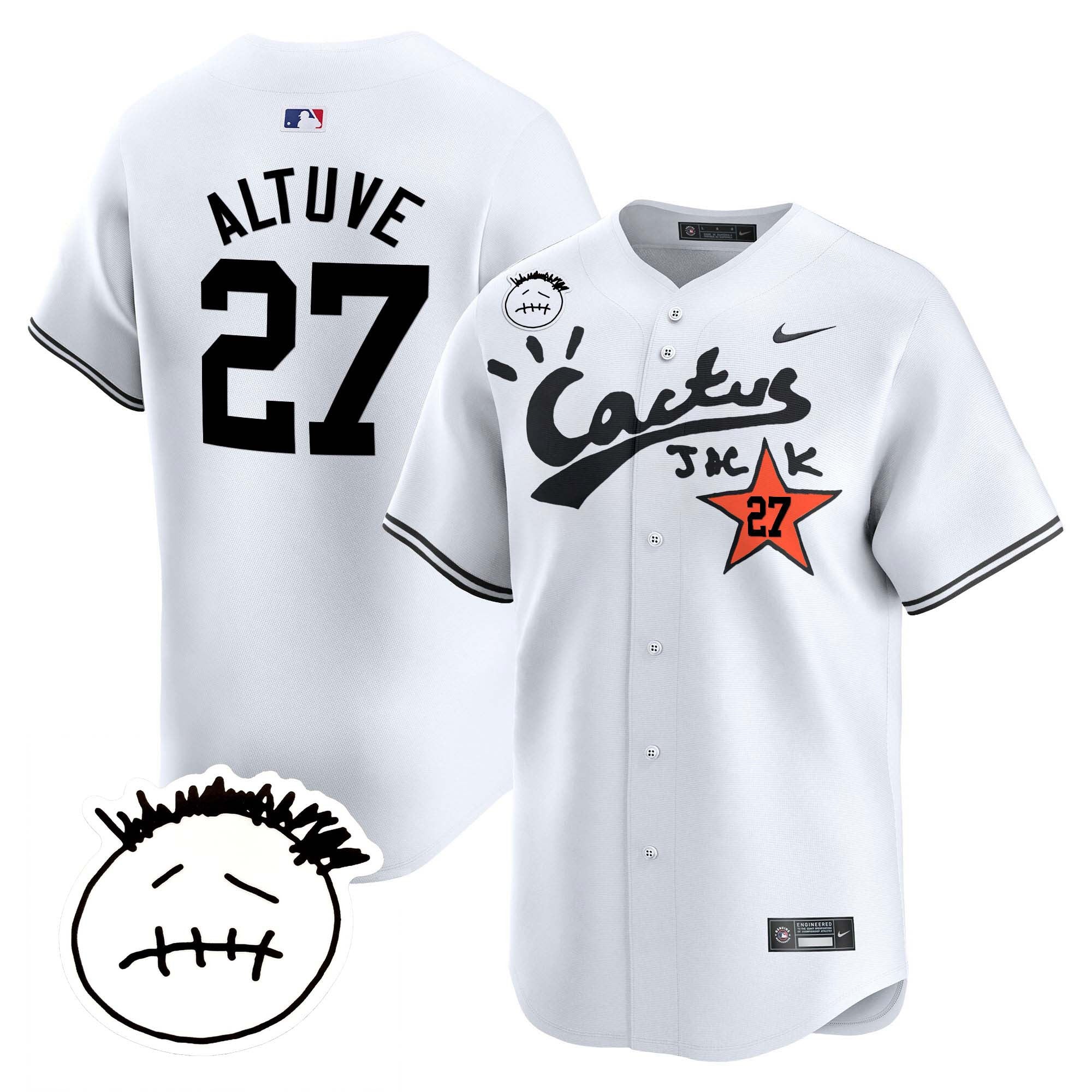 Men’s Houston Cactus Jack Patch Vapor Premier Limited Jersey V5 – Stitched