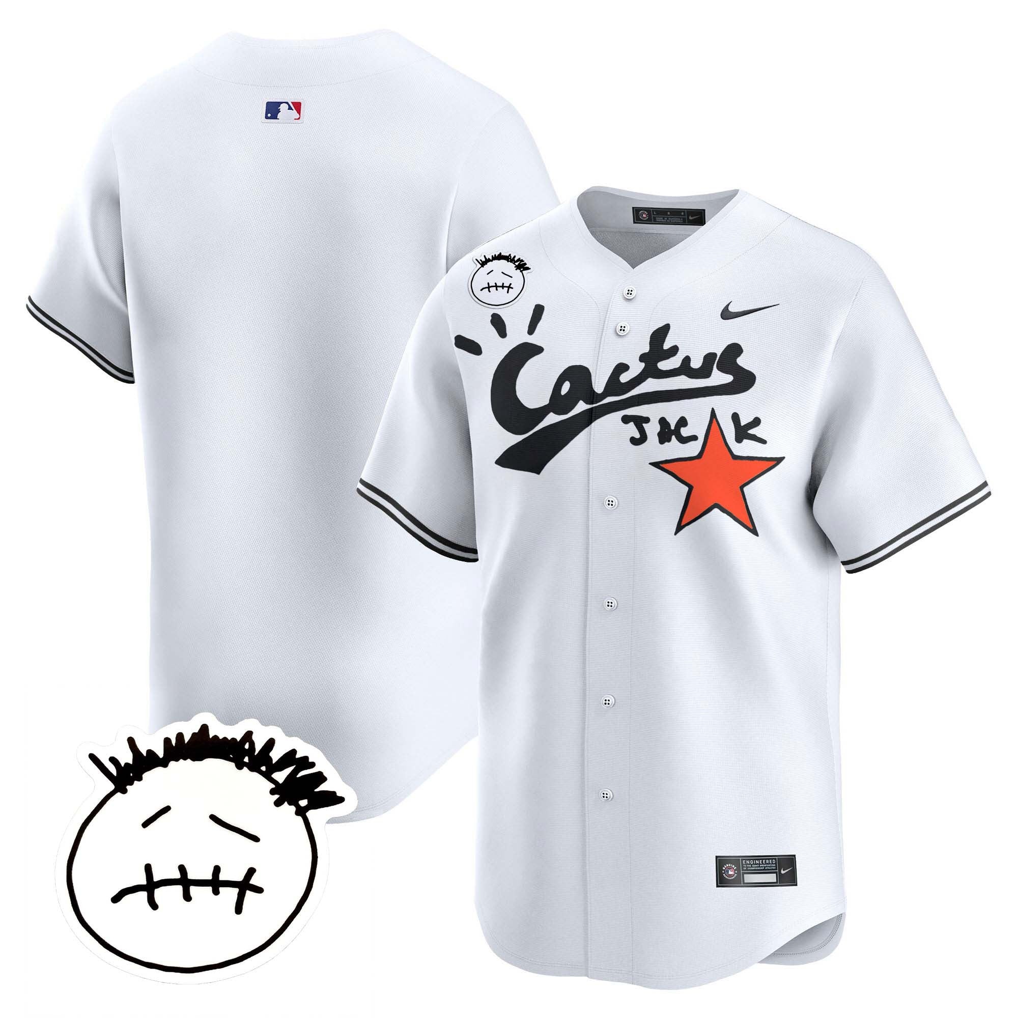 Men’s Houston Cactus Jack Patch Vapor Premier Limited Jersey V5 – Stitched