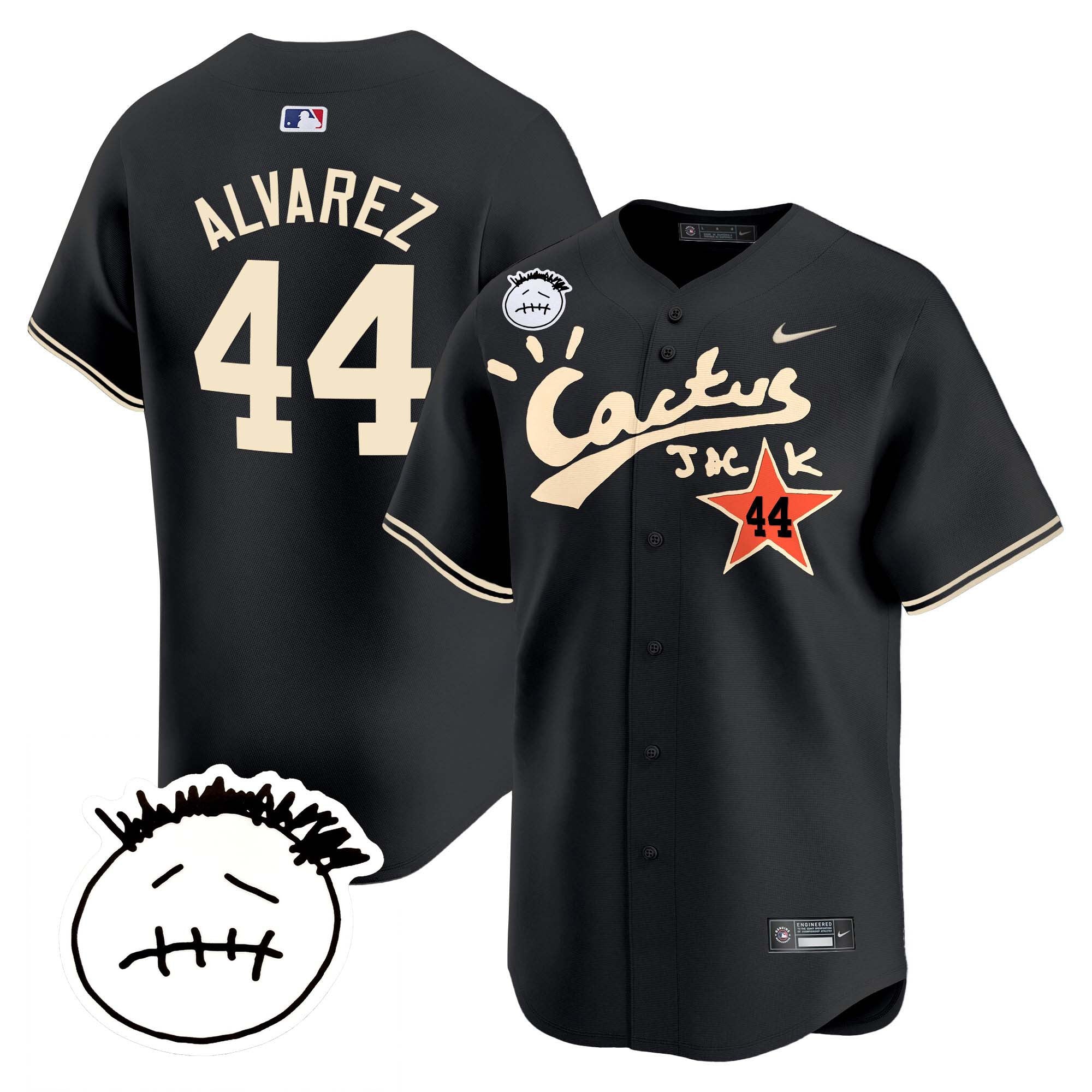 Men’s Houston Cactus Jack Patch Vapor Premier Limited Jersey V5 – Stitched
