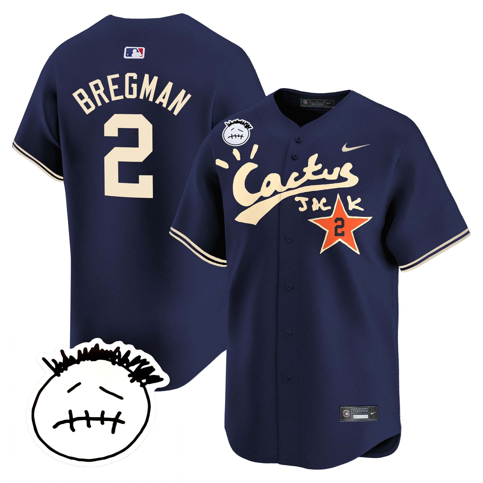 Men’s Houston Cactus Jack Patch Vapor Premier Limited Jersey V5 – Stitched