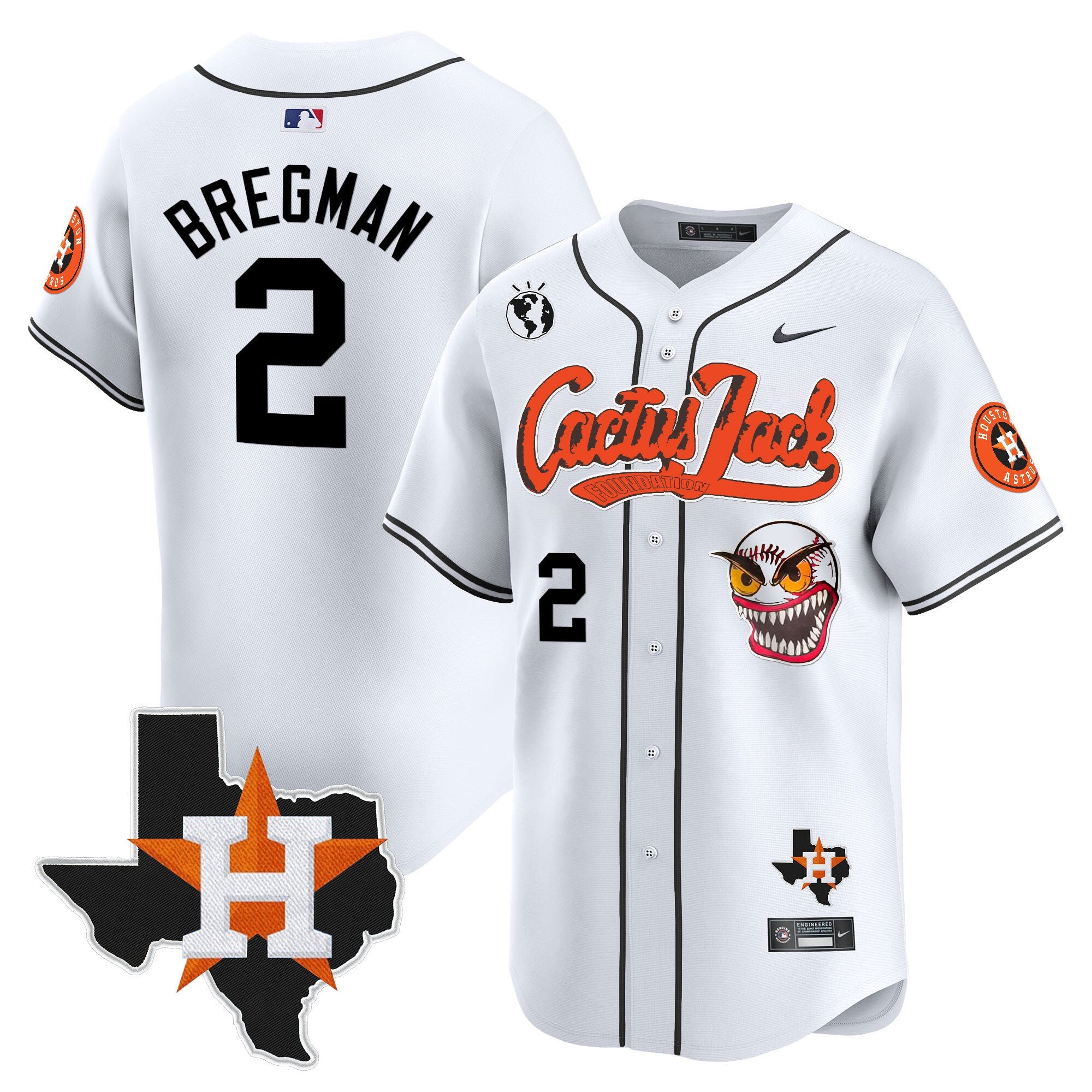 Men’s Houston Cactus Jack Patch Vapor Premier Limited Jersey V6 – Stitched