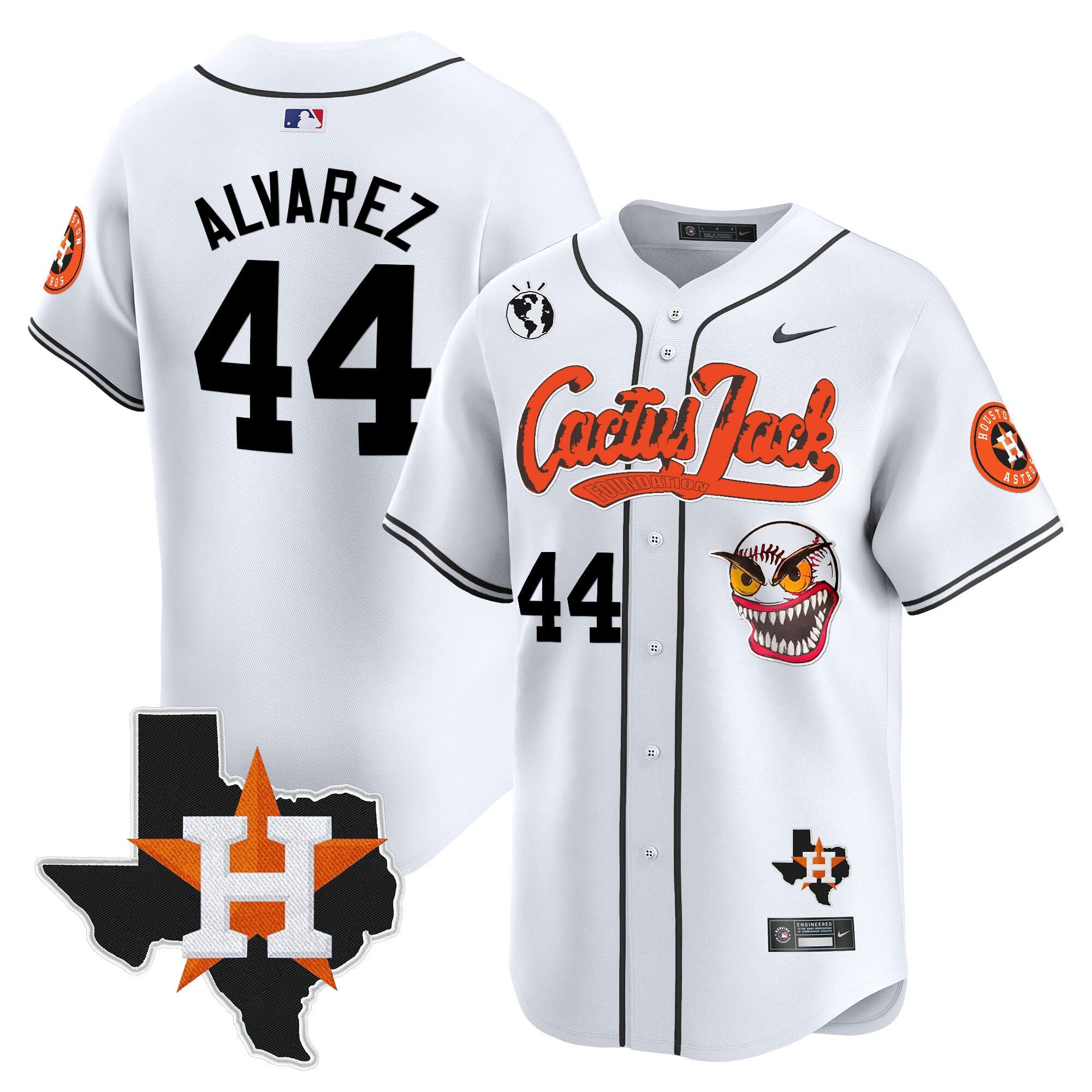 Men’s Houston Cactus Jack Patch Vapor Premier Limited Jersey V6 – Stitched